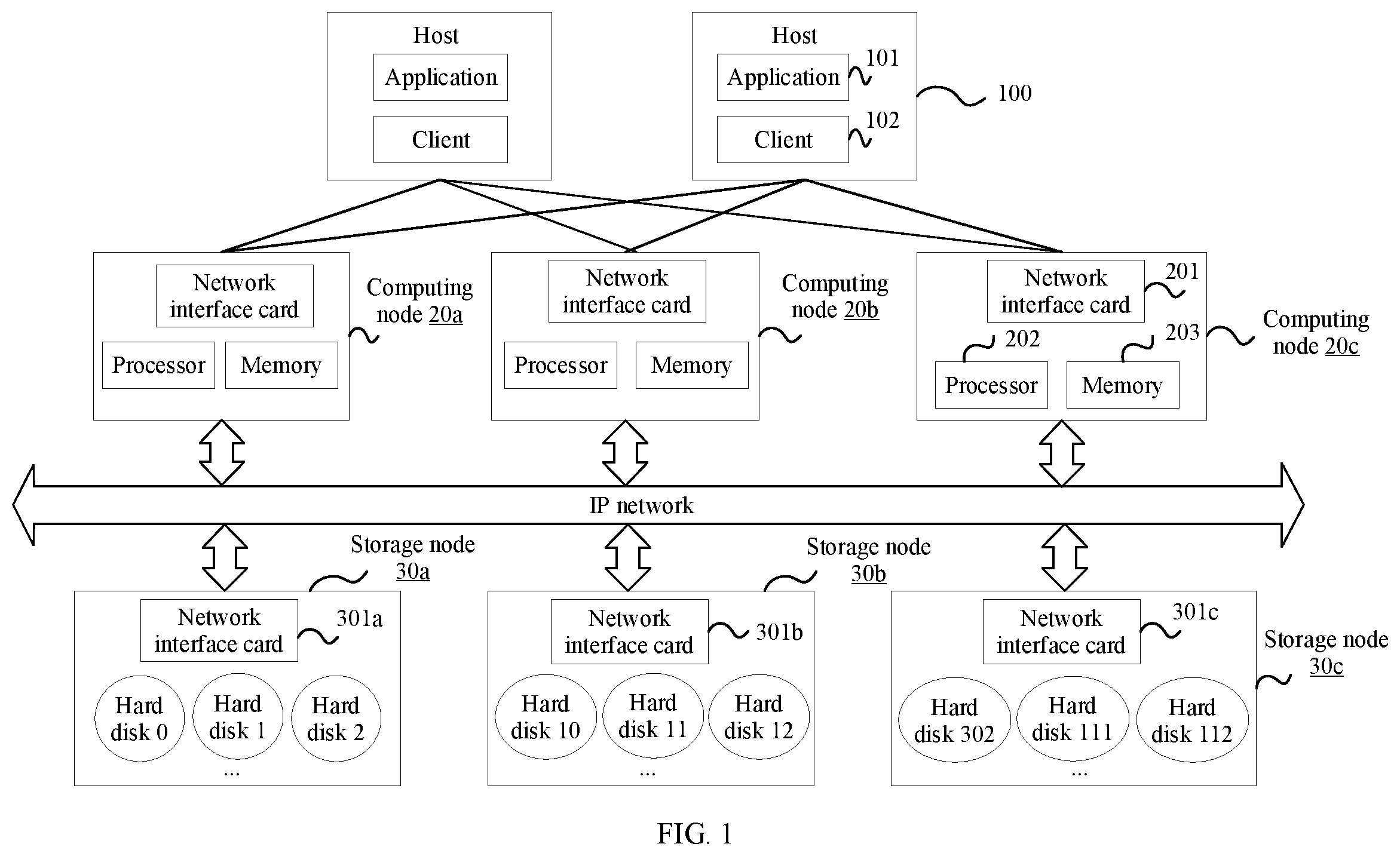 Patent US12366990 — Data storage method to shorten a data access path — Figure 1