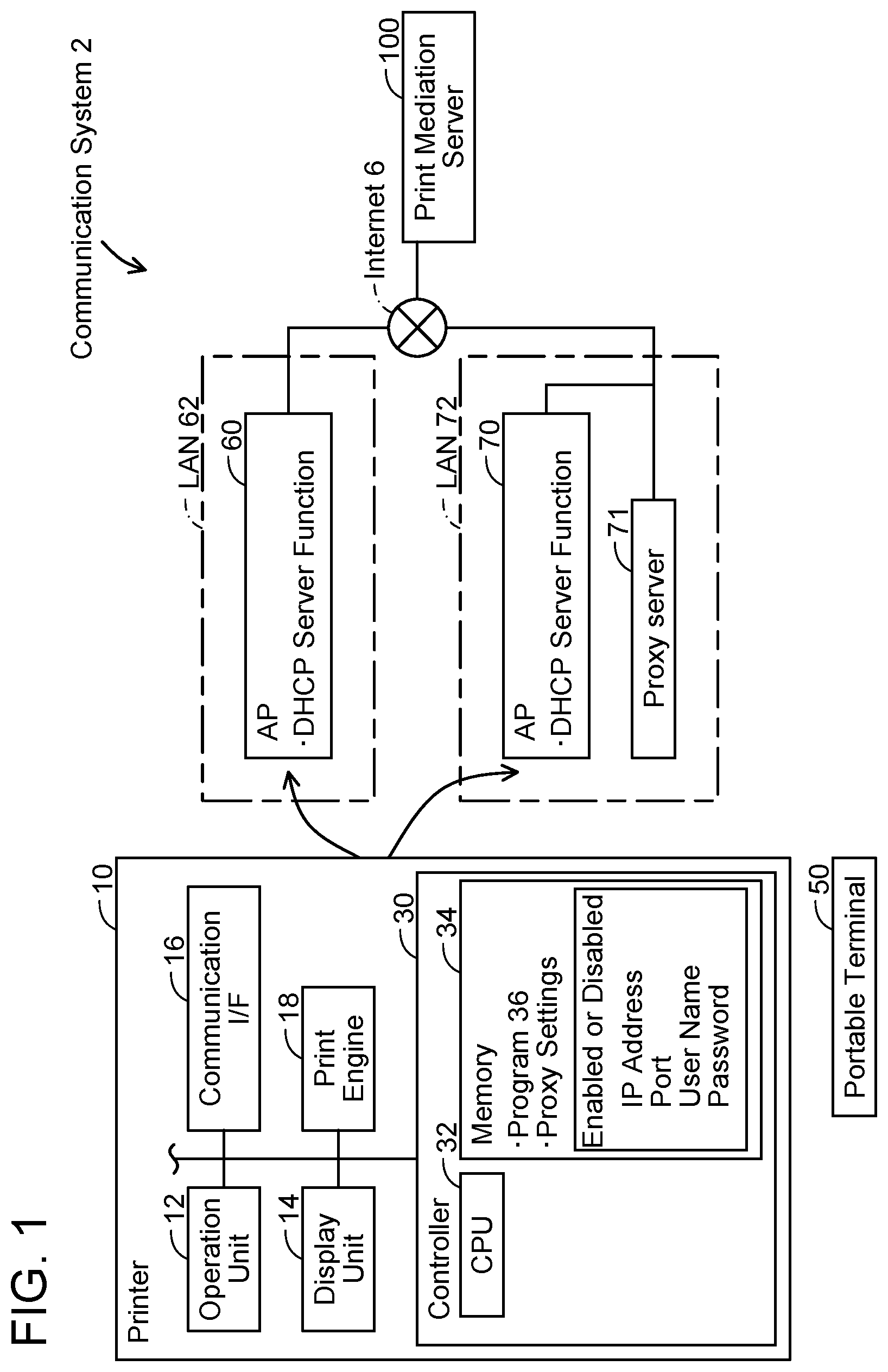 Patent US12367000 — Image forming device and non-transitory computer-readable recording medium storing computer-readable instructions for image forming device — Figure 1