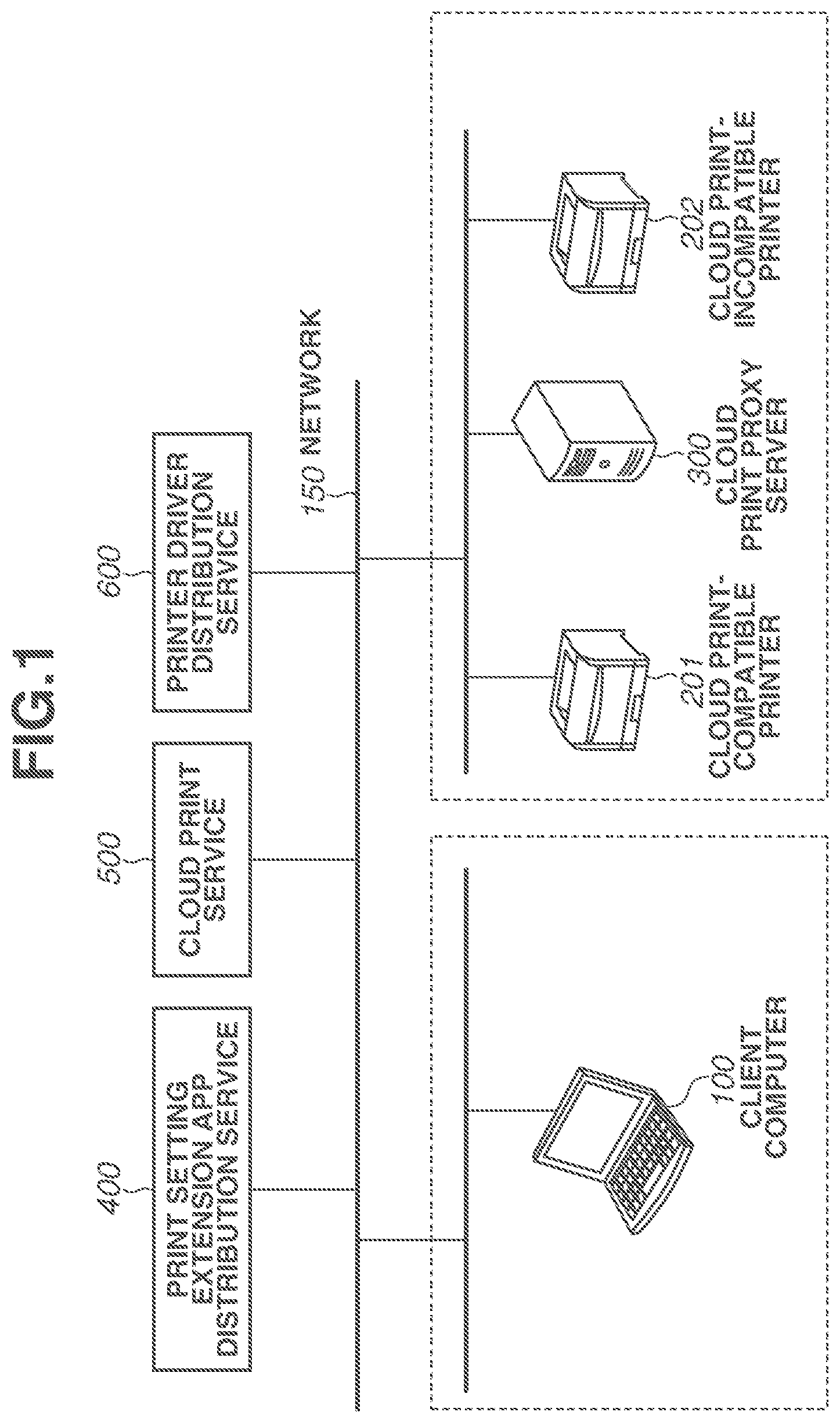 Patent US12367001 Figure 1 – Storage medium, computer, and method related to application for providing print setting screen