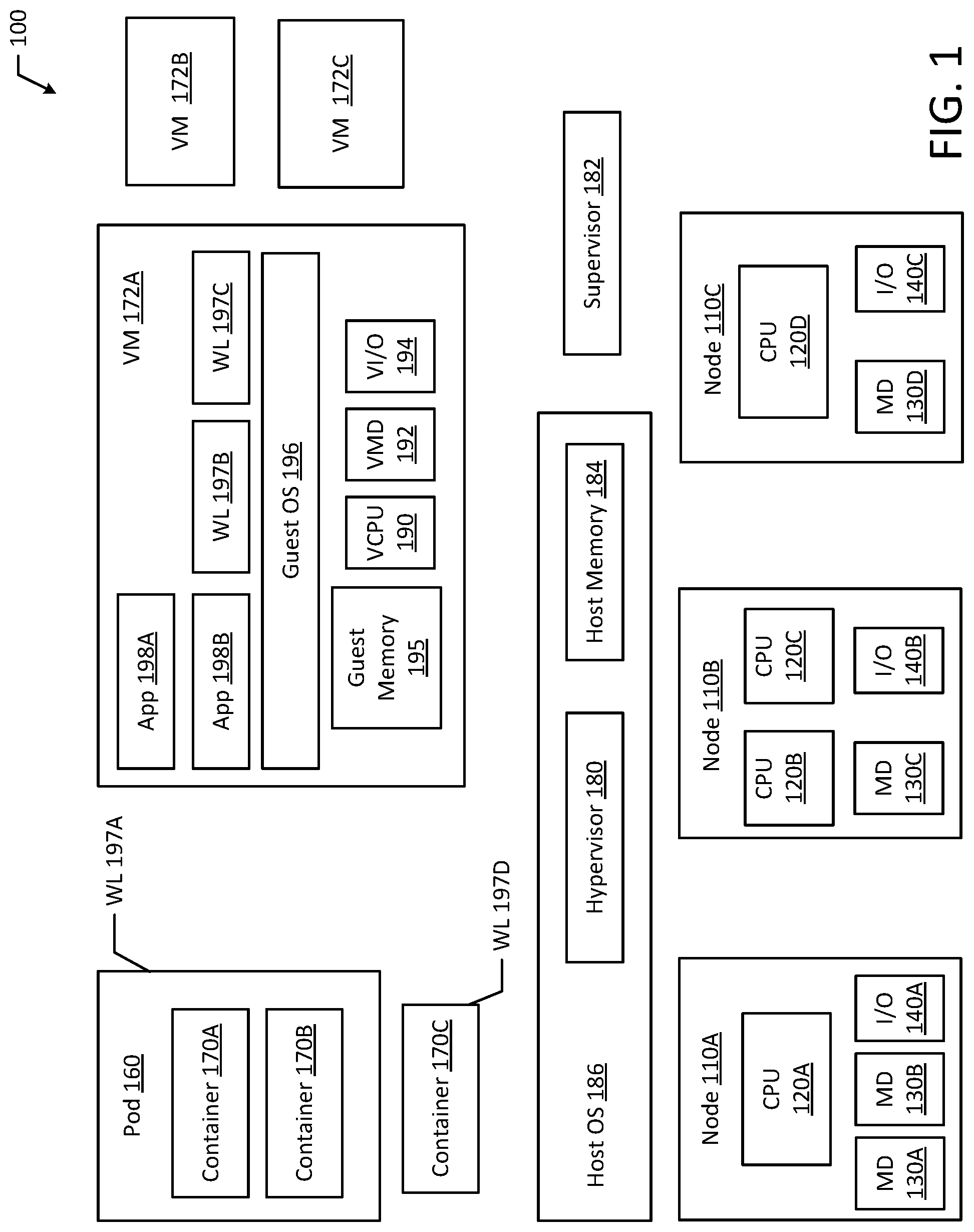 Patent US12367058 — Efficient disk cache management for virtual machines — Figure 1