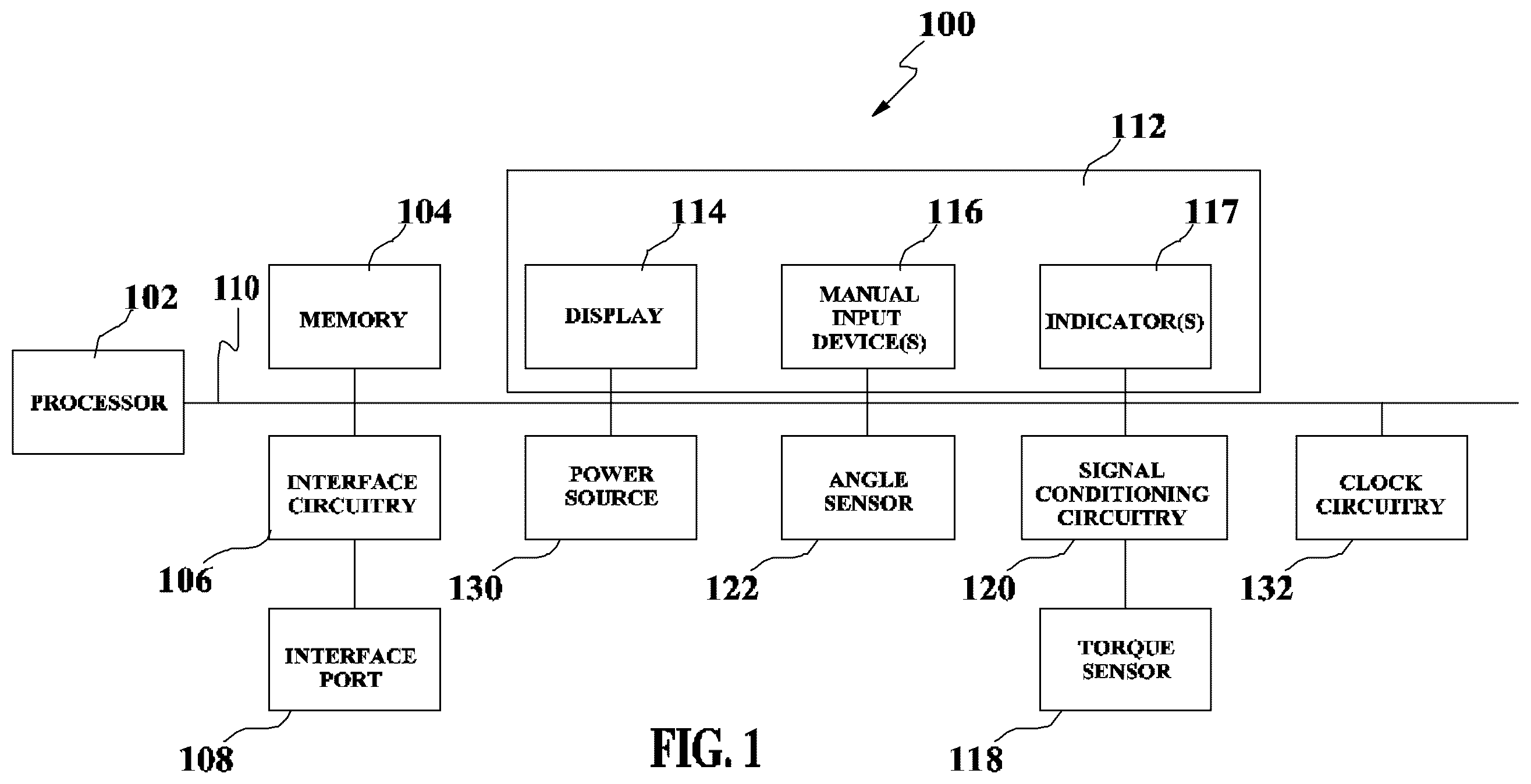 Patent US12367169 — Method and system of using USB user interface in electronic torque wrench — Figure 1