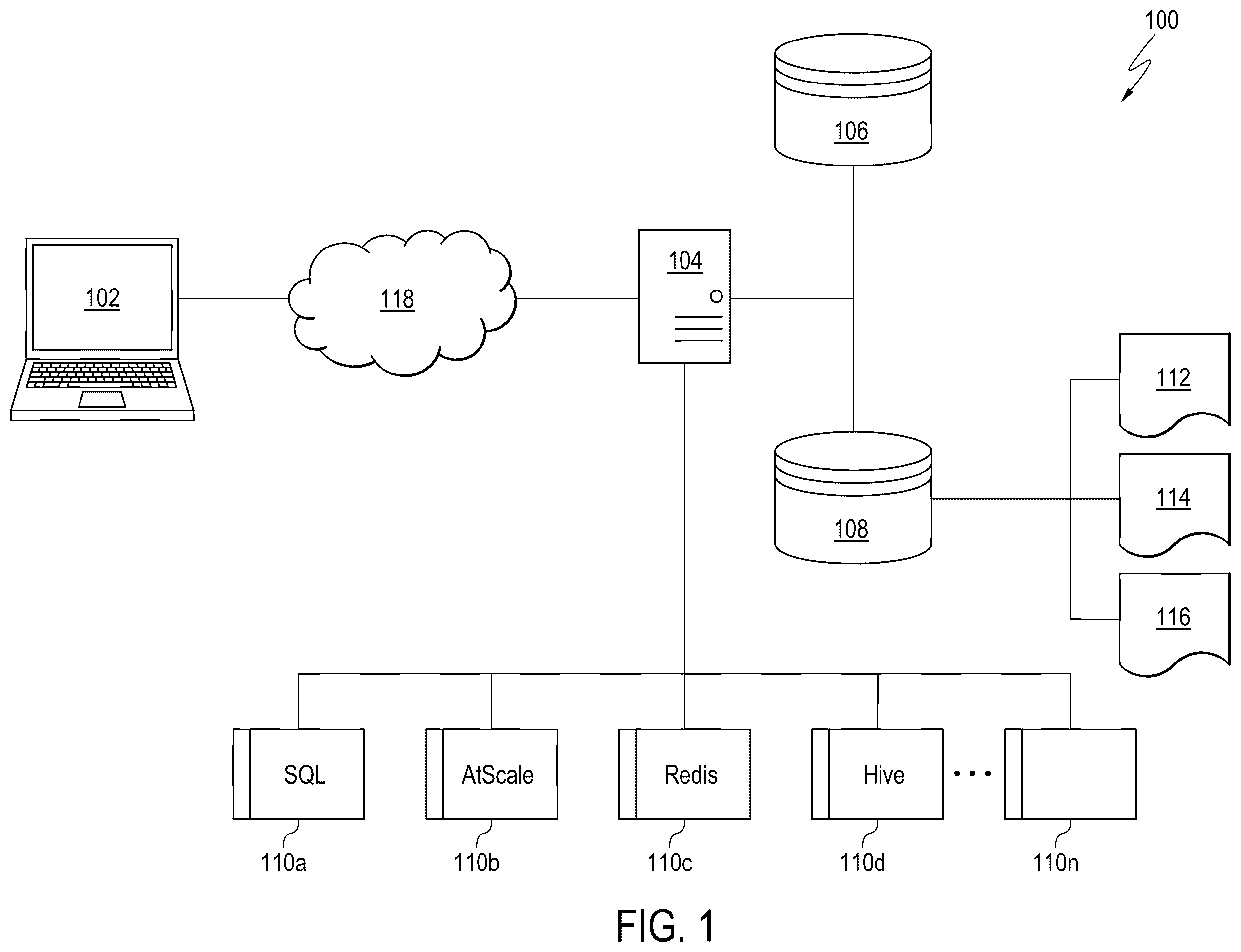 Patent US12367195 Figure 1 – Query record estimator