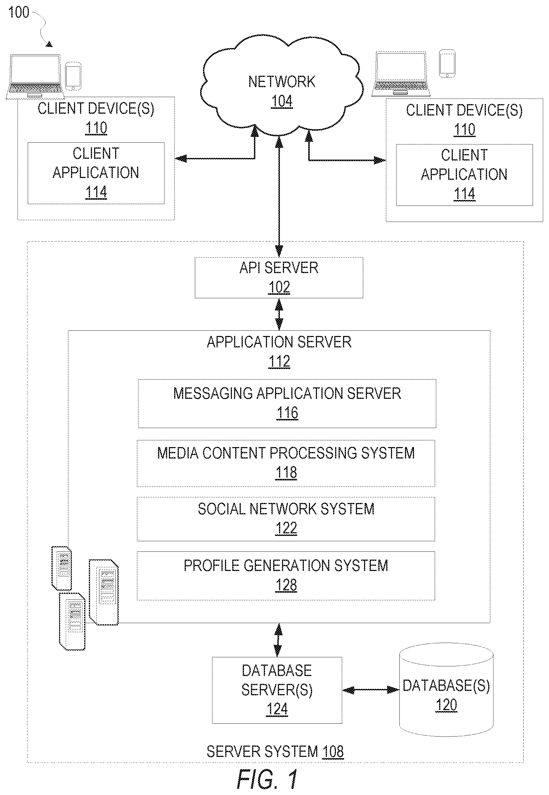 Patent US12367231 — Content sharing platform profile generation — Figure 1