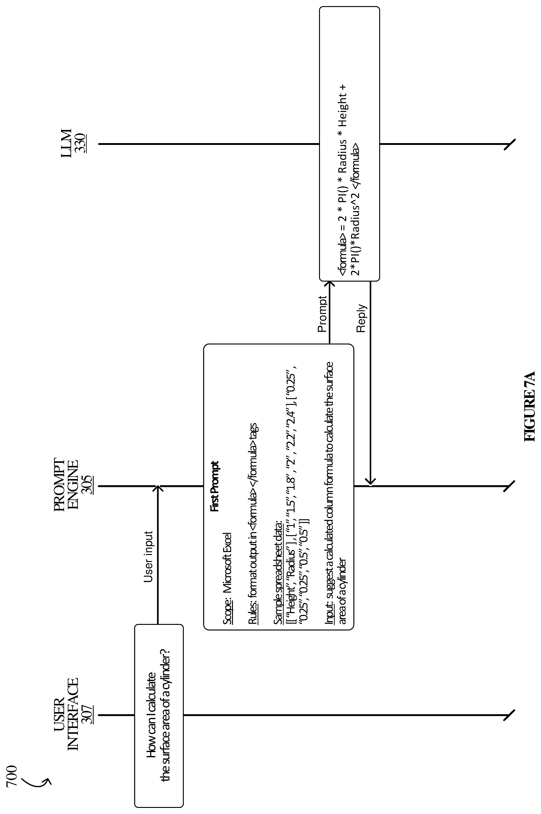 Patent US12367336 Figure 13 – Chain of thought reasoning for LLM integrations in spreadsheet environments