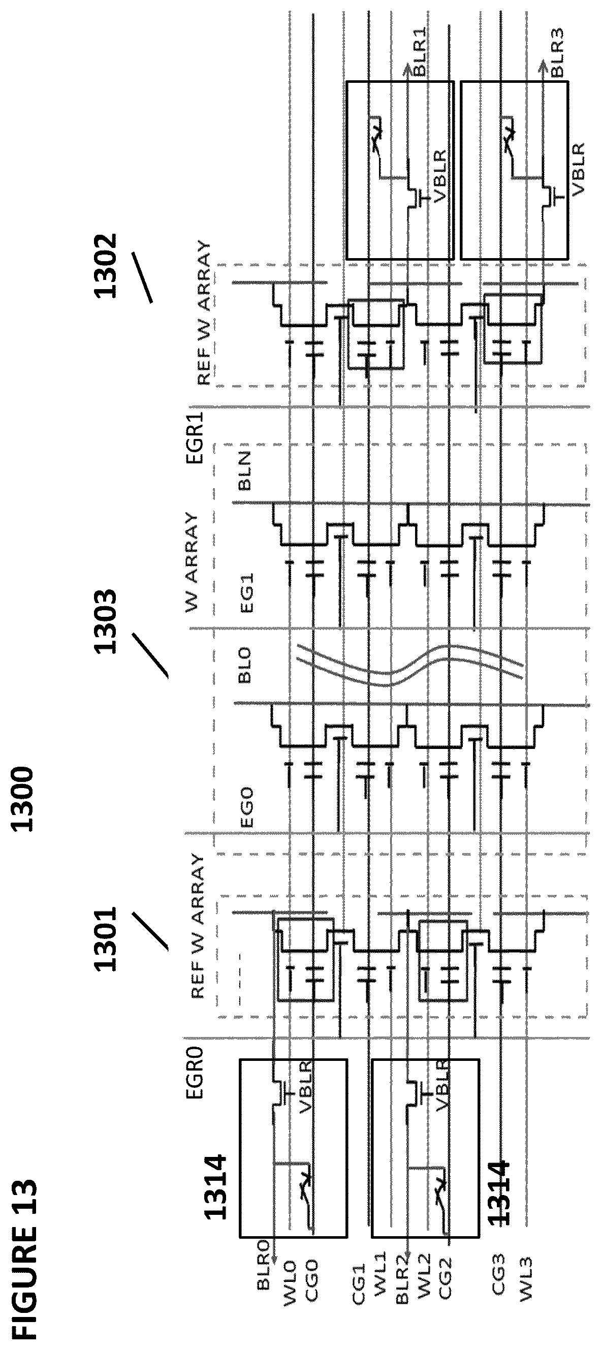 Patent US12367386 Figure 13 – Split array architecture for analog neural memory in a deep learning artificial neural network