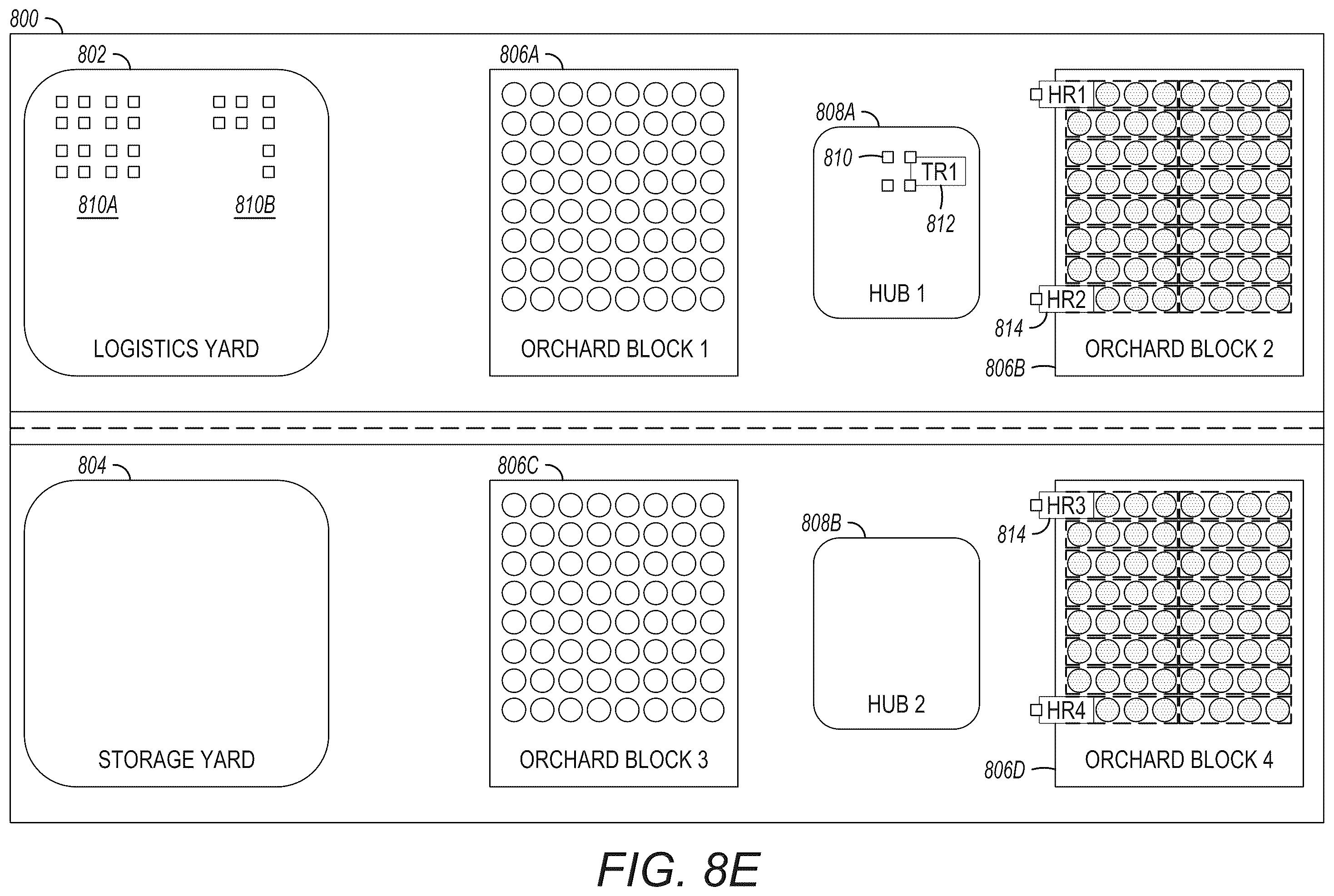 Patent US12367439 Figure 13 – Swarm based orchard management