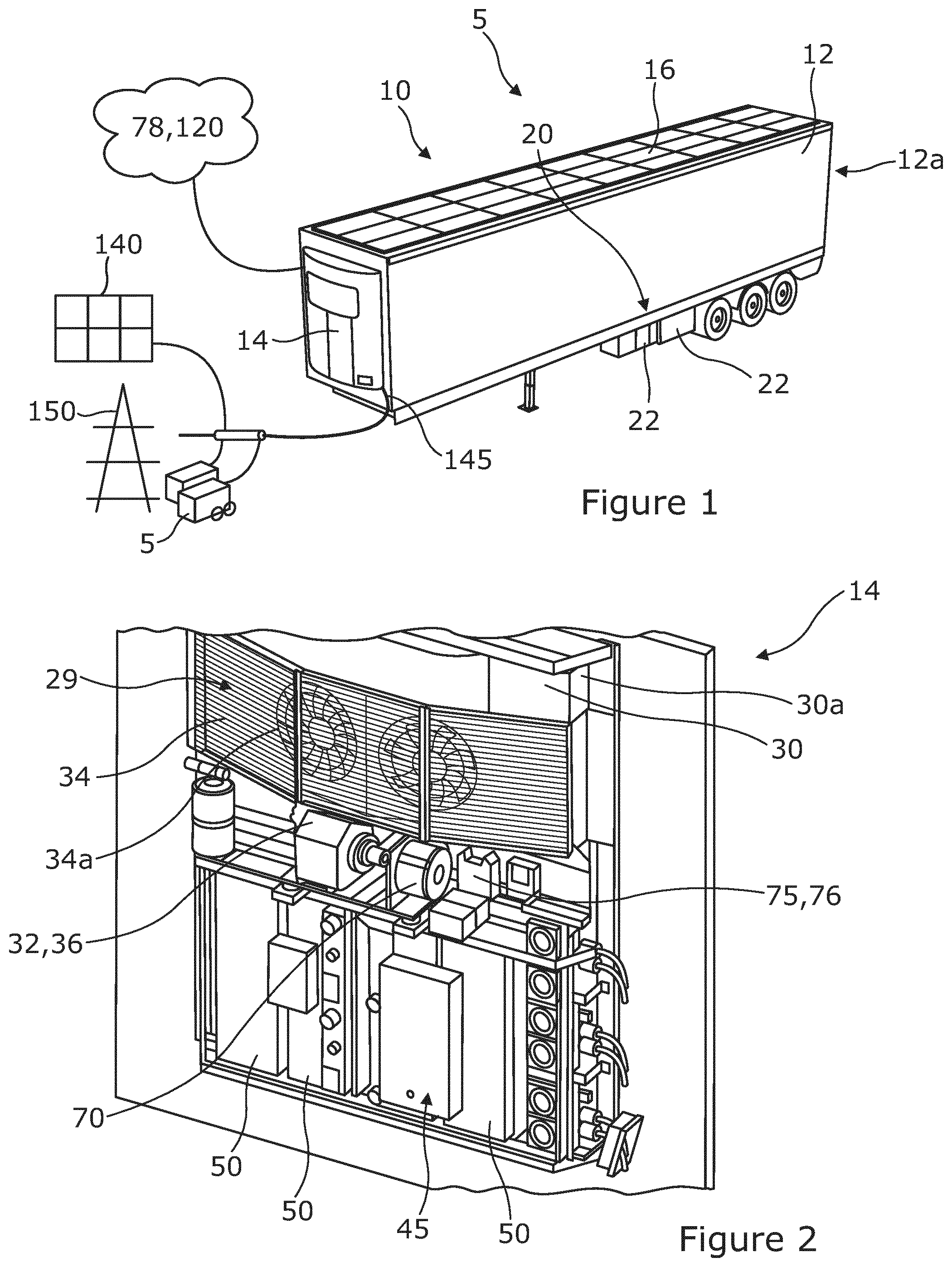 Patent US12367447 — Determining battery or solar panel capacity for an electric refrigeration unit — Figure 1