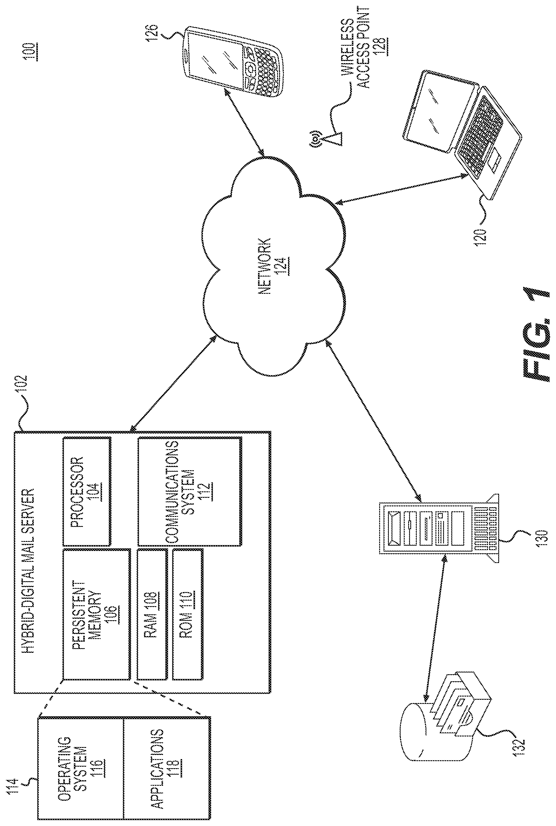 Patent US12367448 — Systems and methods for creating and using a hybrid-digital mailbox — Figure 1