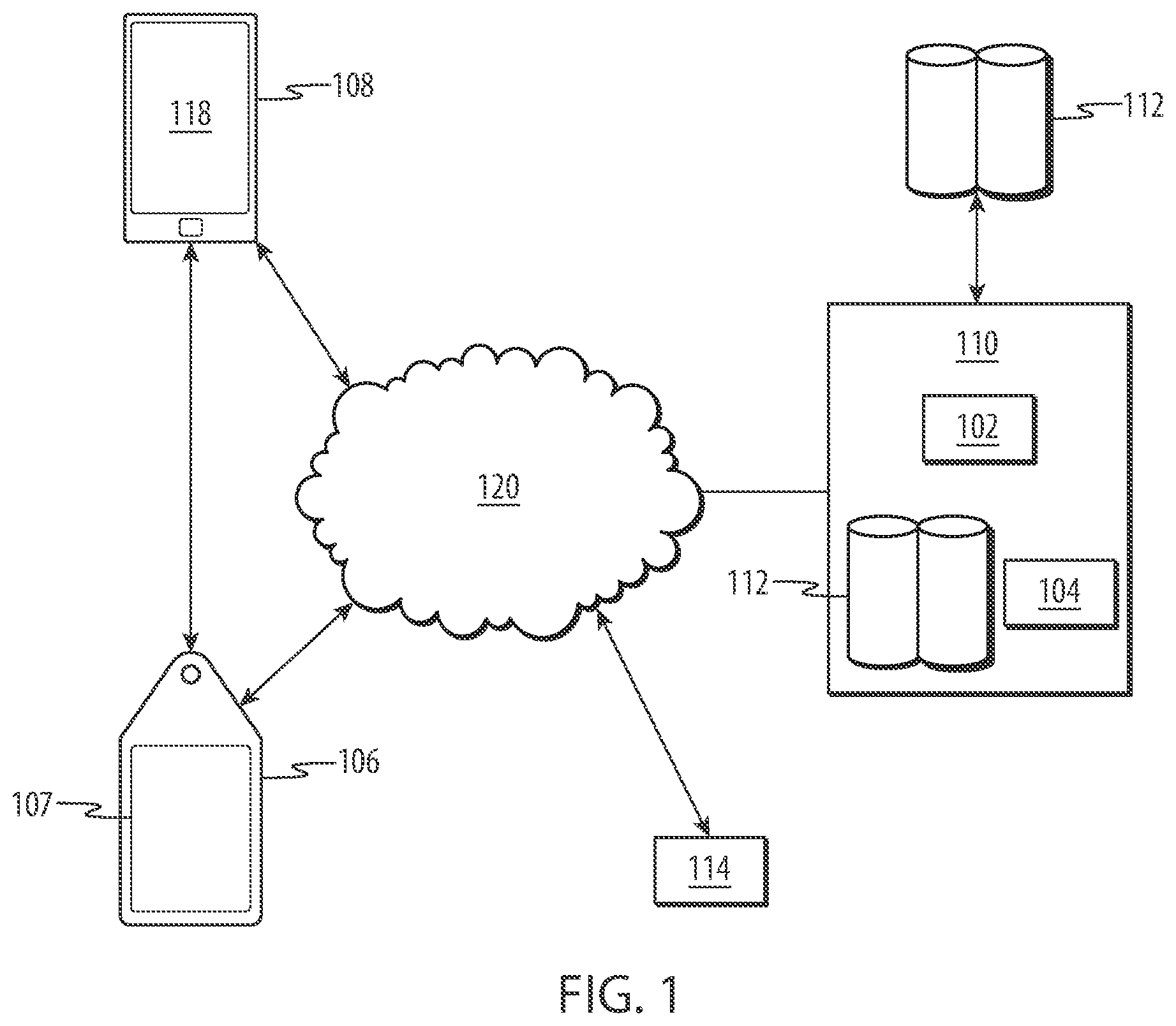 Patent US12367449 — Shipping items using an electronic shipping label device — Figure 1