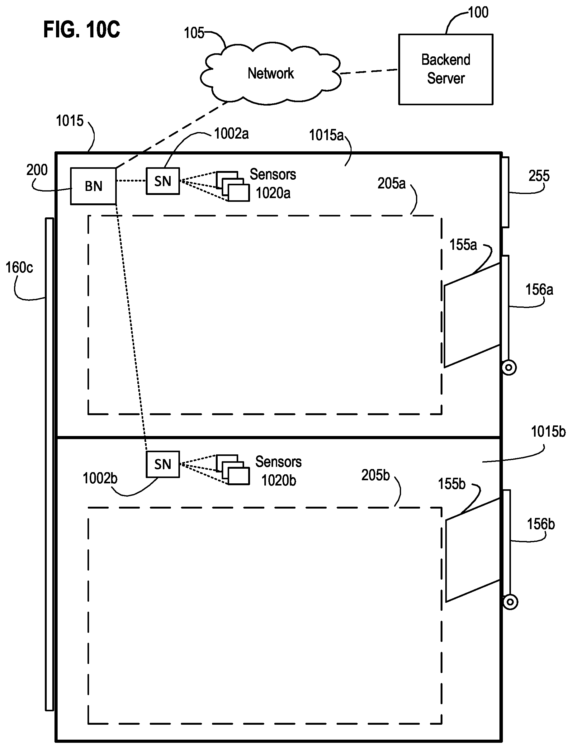 Patent US12367453 Figure 16 – Enhanced connected logistics receptacle apparatus, systems, and methods that selectively retrieve and report event information to a backend server to initiate a dispatched logistics operation related to a delivery item