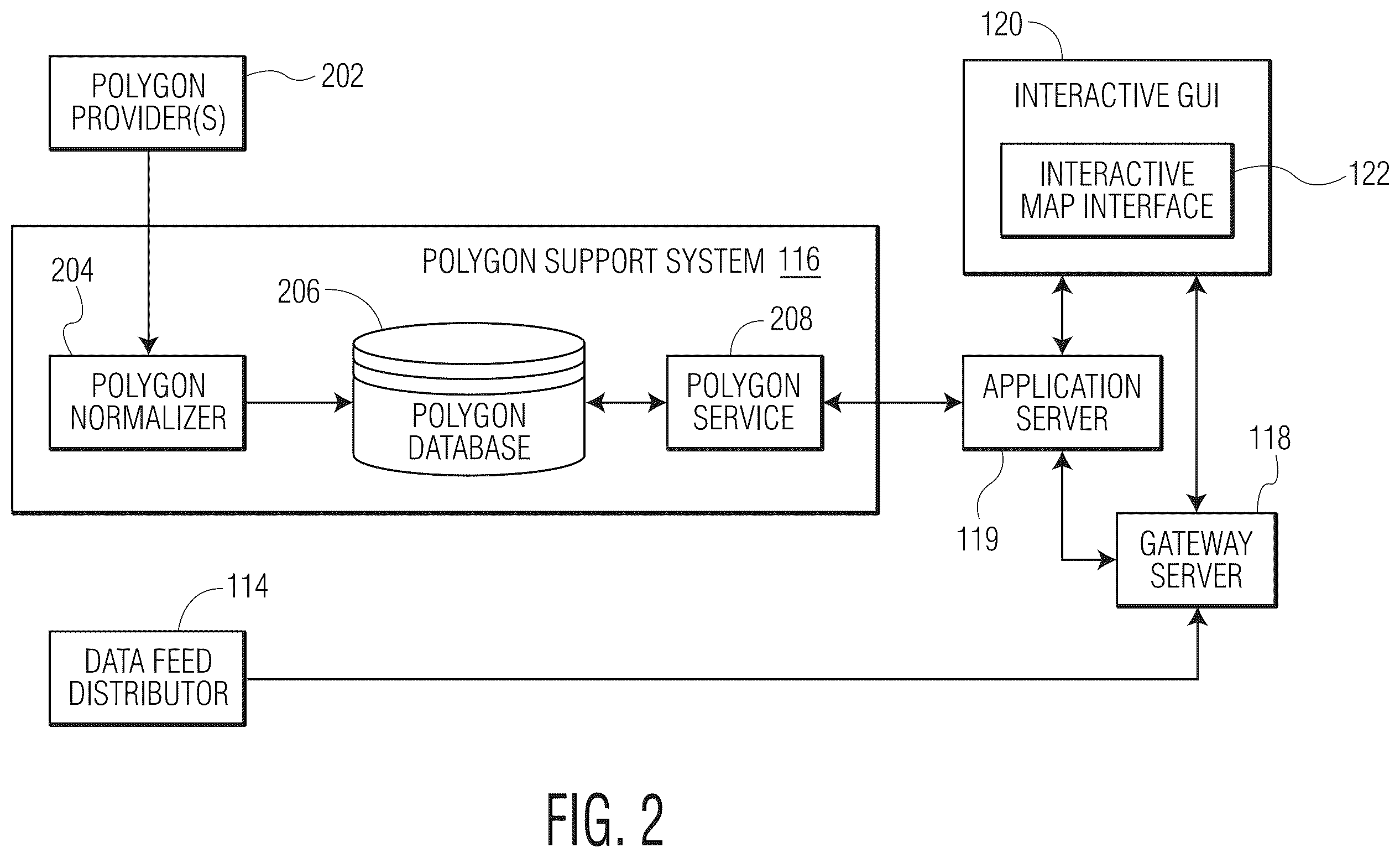 Patent US12367505 Figure 2 – Interactive map interface incorporating customizable geospatial data
