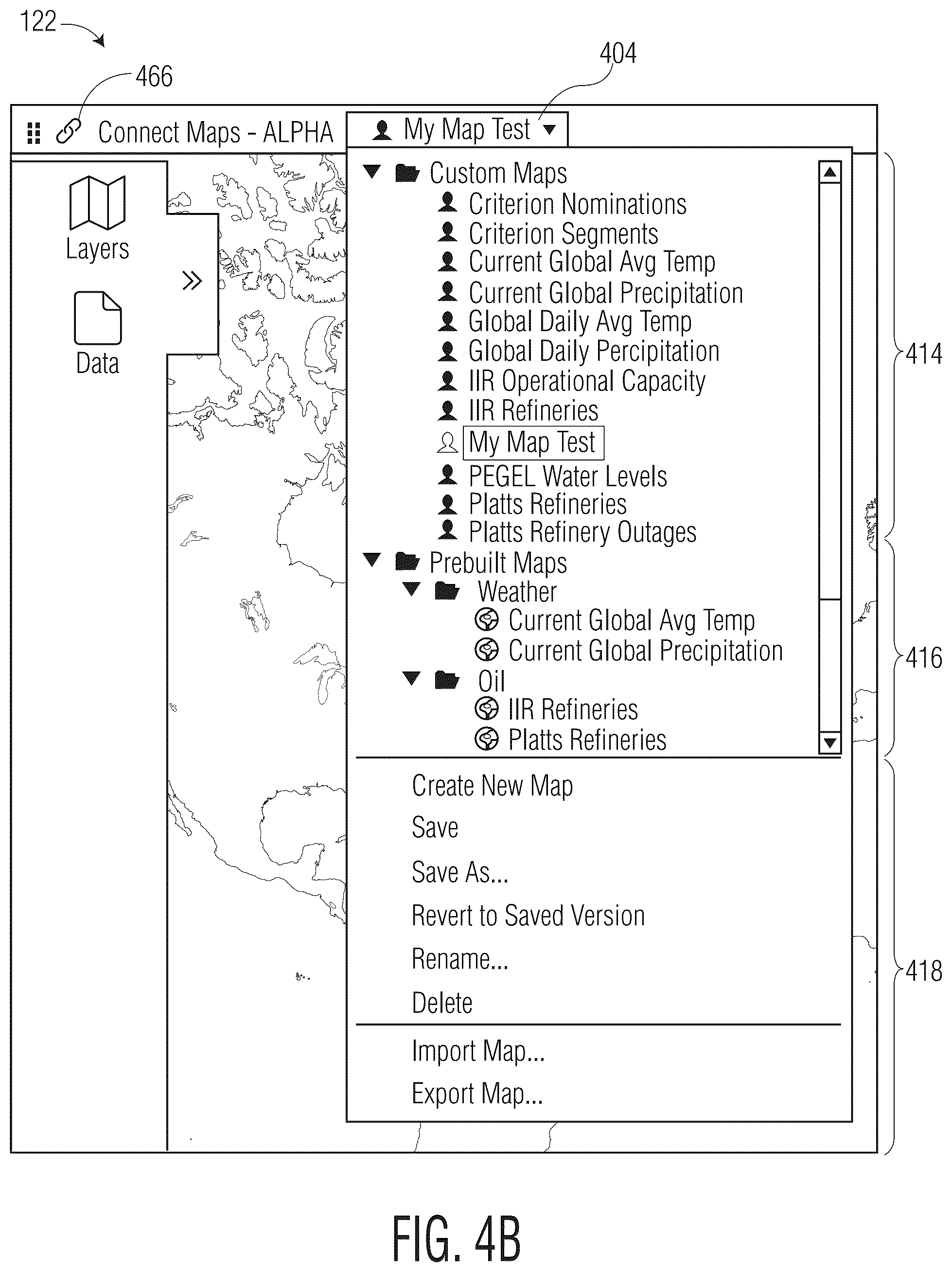 Patent US12367505 Figure 5 – Interactive map interface incorporating customizable geospatial data