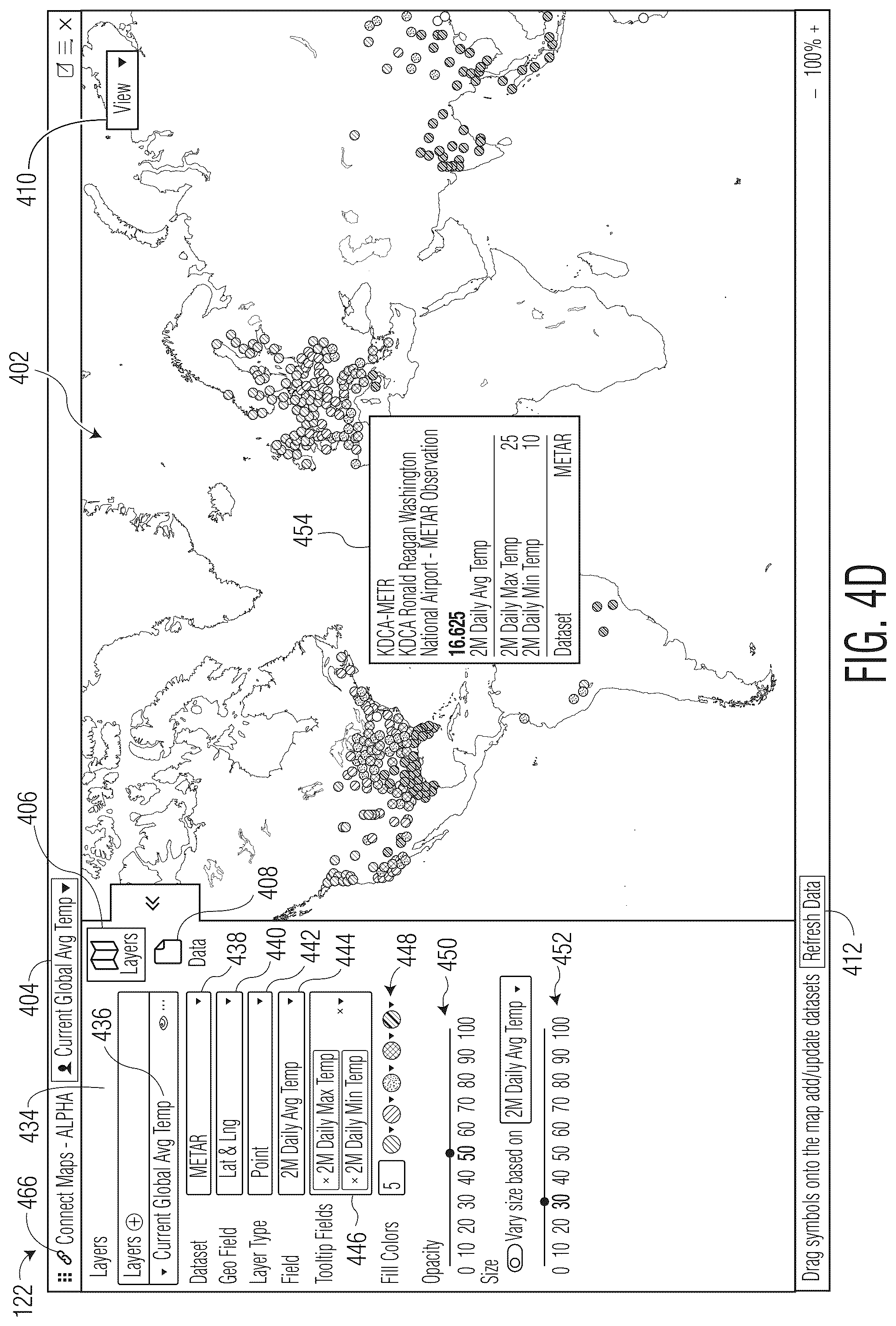 Patent US12367505 Figure 7 – Interactive map interface incorporating customizable geospatial data