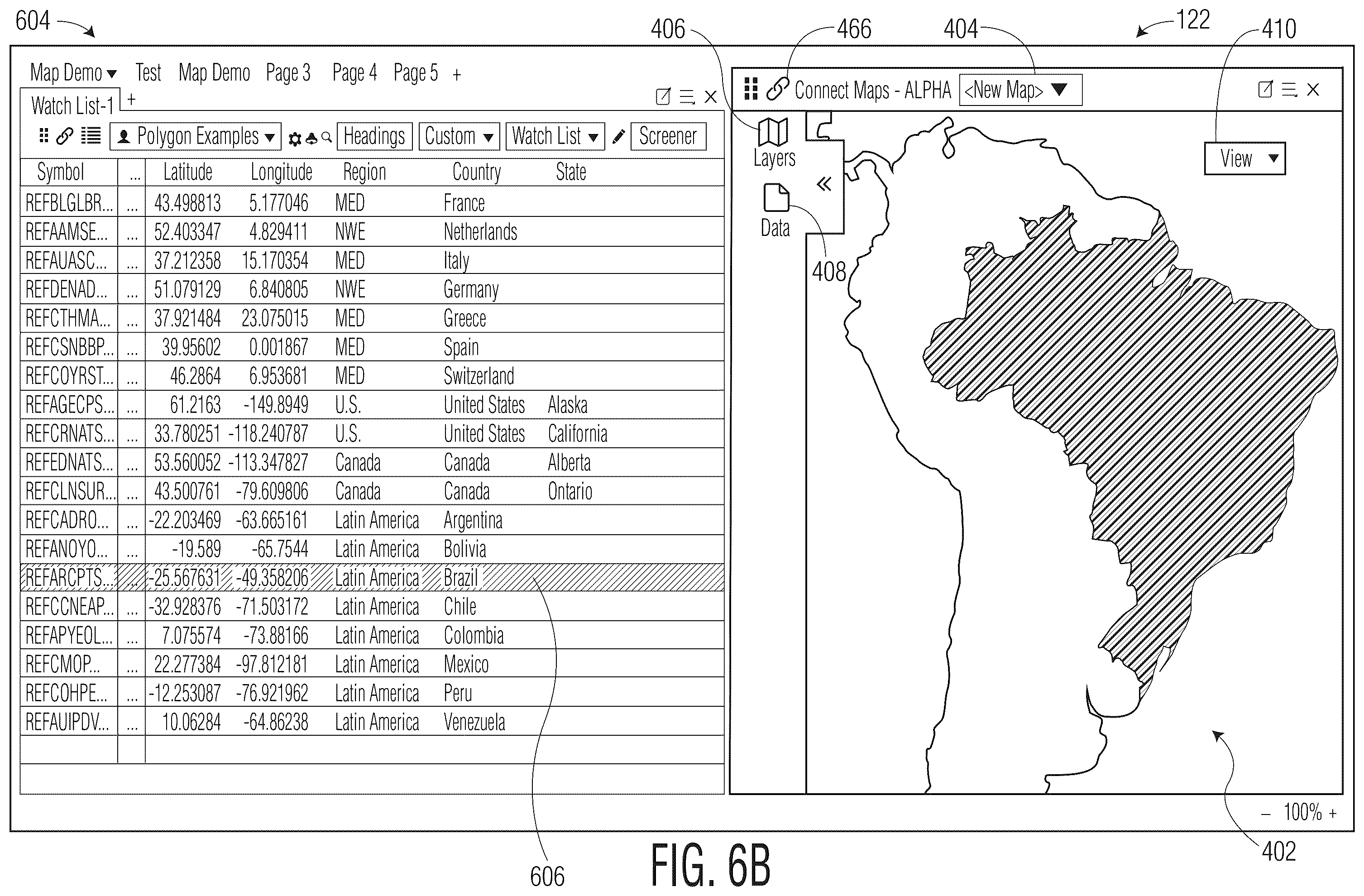 Patent US12367505 Figure 15 – Interactive map interface incorporating customizable geospatial data