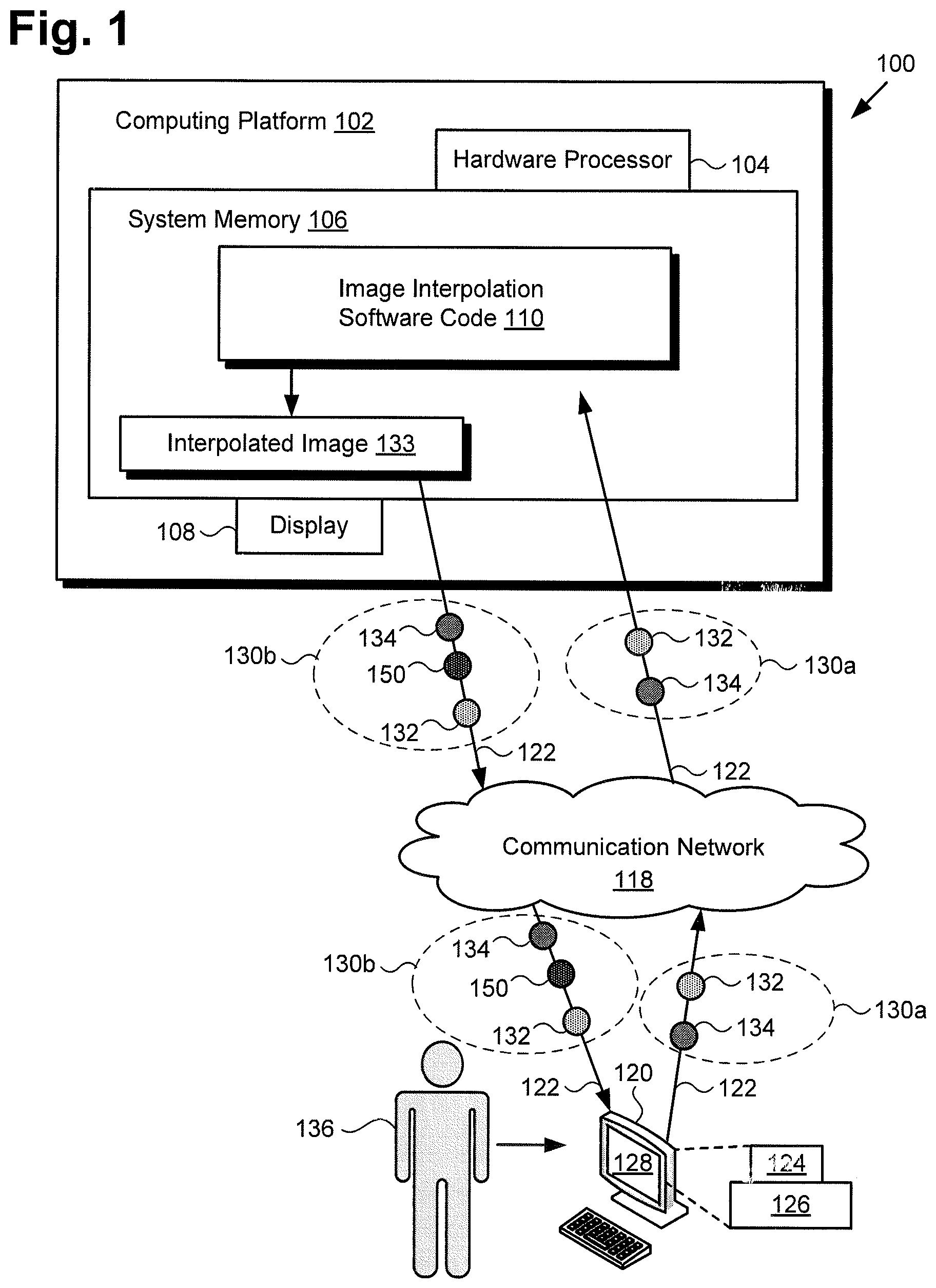 Patent US12367544 — Kernel-based frame interpolation for spatio-temporally adaptive rendering — Figure 1
