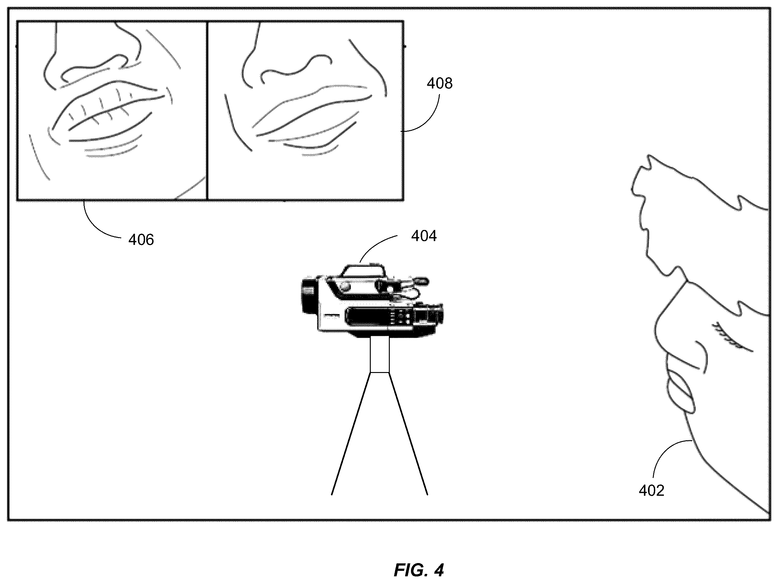 Patent US12367649 Figure 4 – Generating a facial-hair-free mesh of a subject