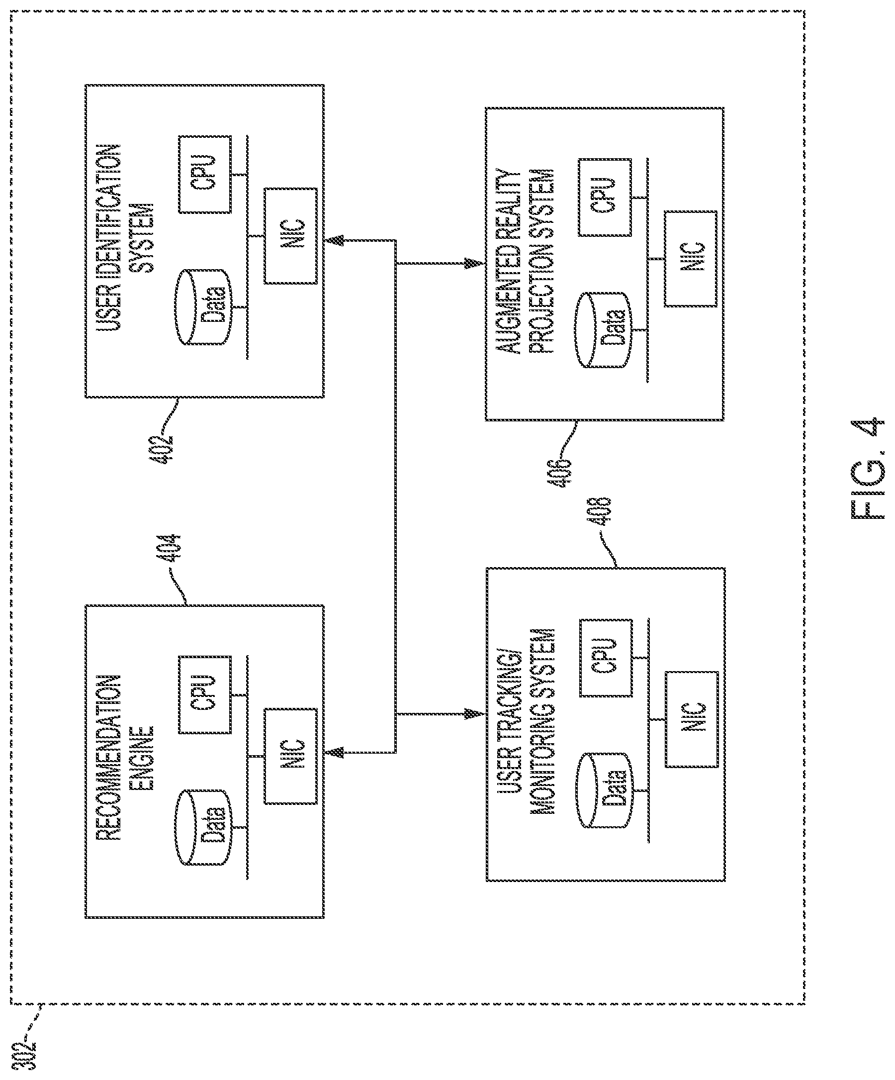 Patent US12367672 Figure 4 – User scanning and one-way augmented reality viewing system
