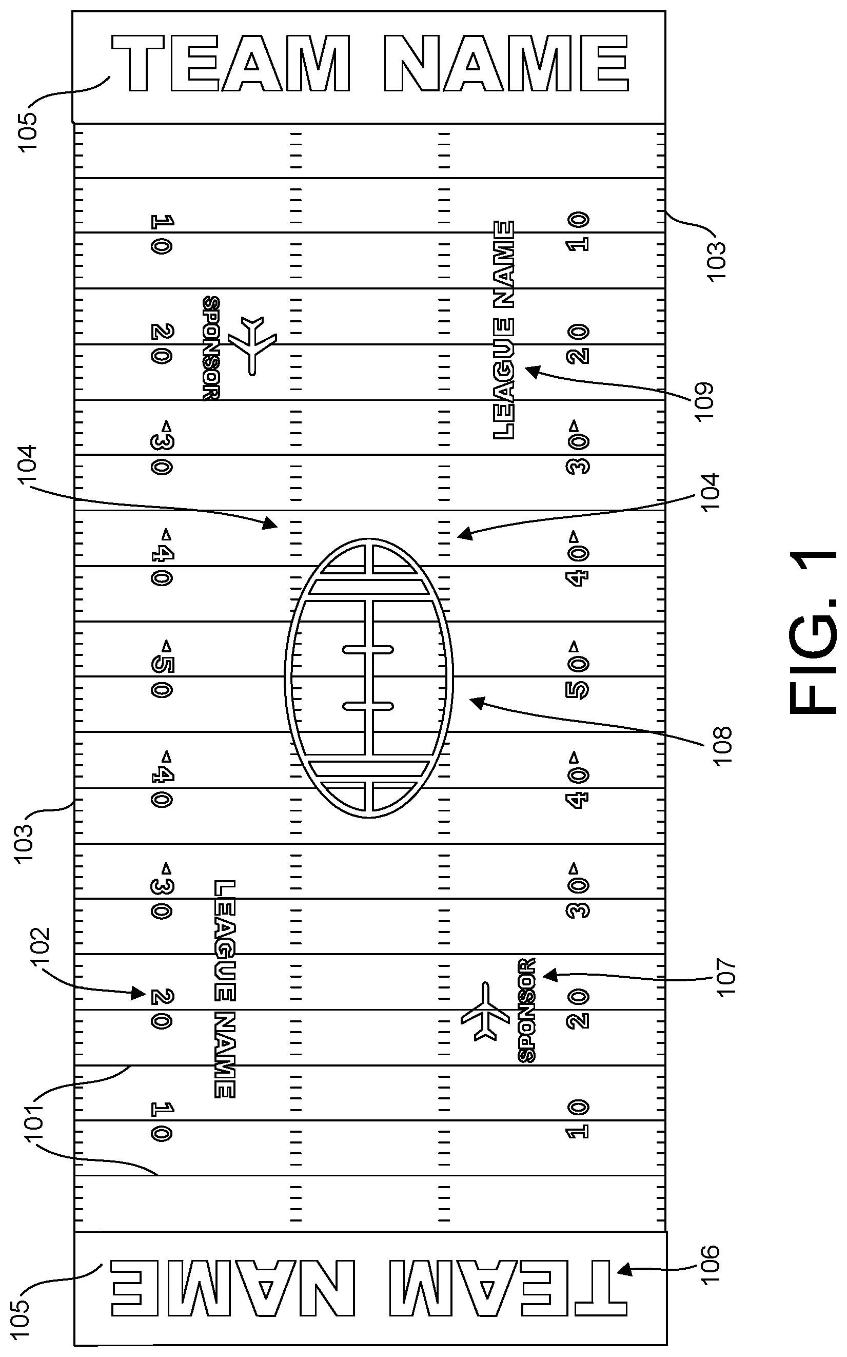 Patent US12367676 Figure 1 – System and method for geolocating players on the field of play within video of American football