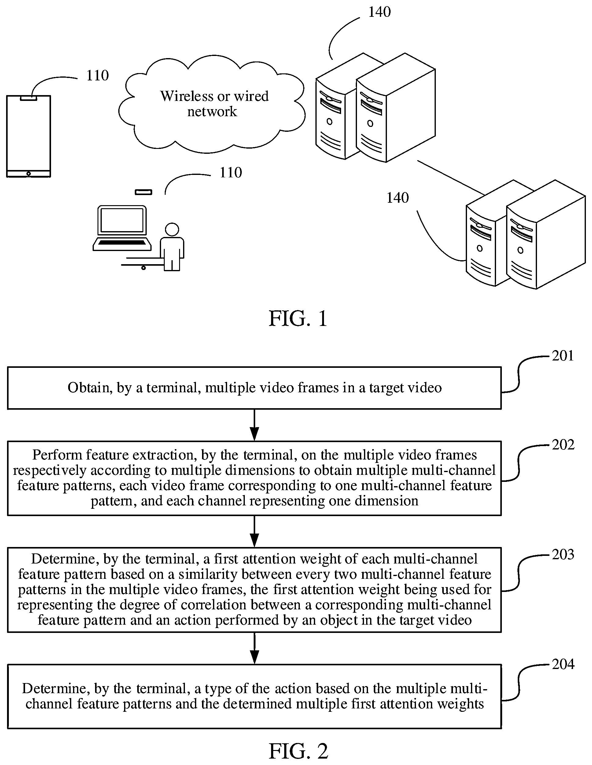 Patent US12367712 — Action recognition method, apparatus and device, storage medium and computer program product — Figure 1
