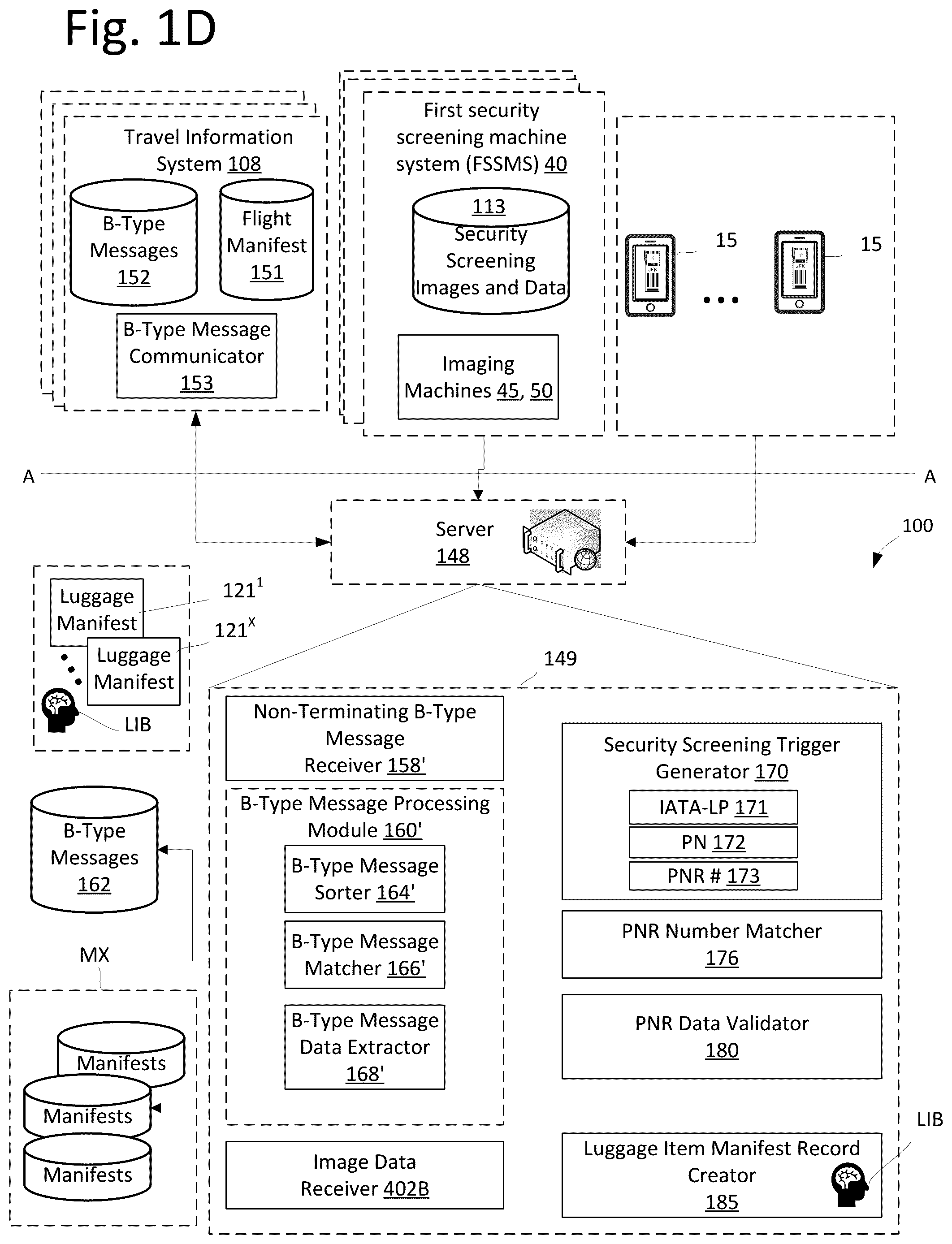 Patent US12367713 Figure 4 – Remote check-in using optical character recognition of bag tag