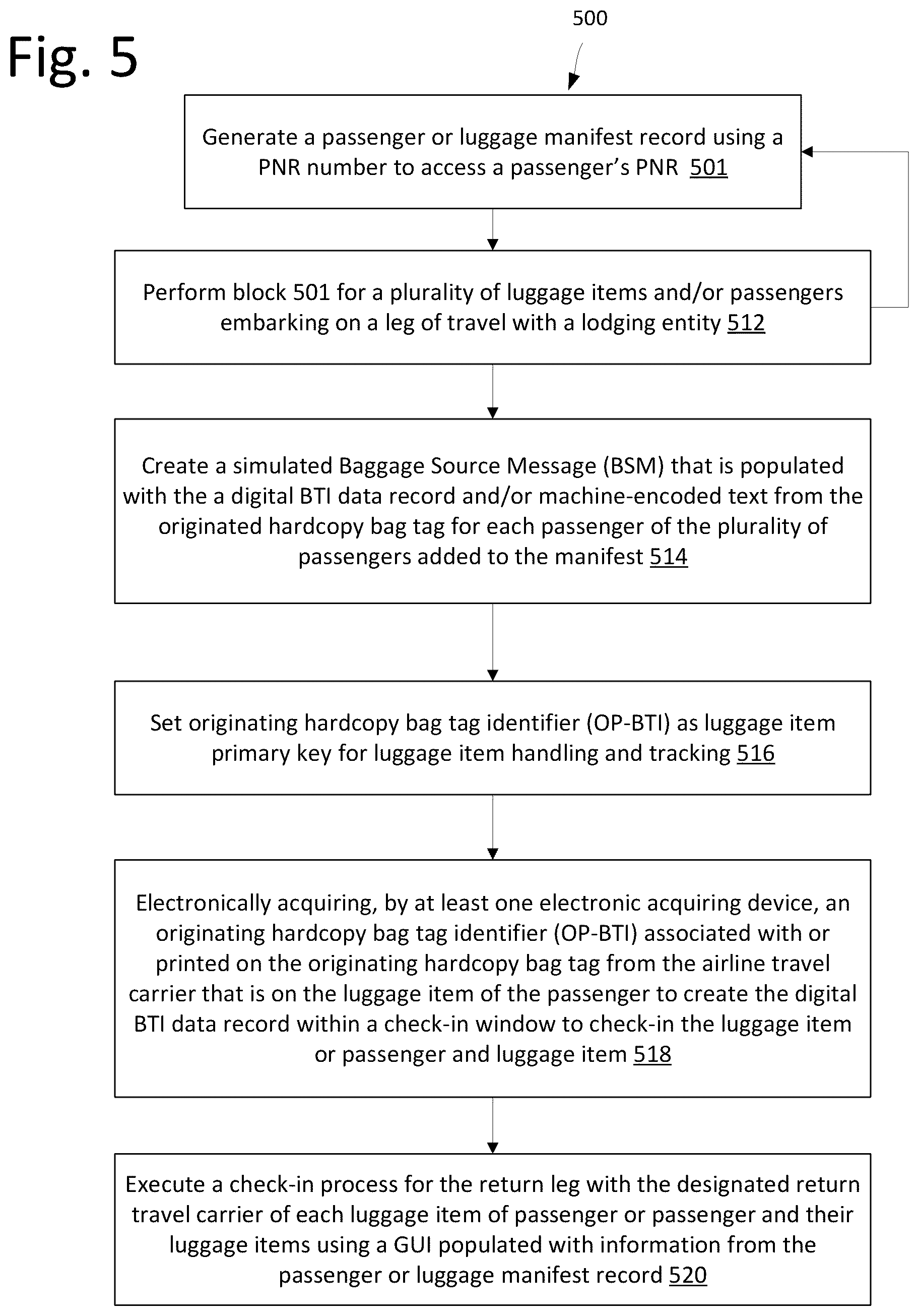 Patent US12367713 Figure 15 – Remote check-in using optical character recognition of bag tag