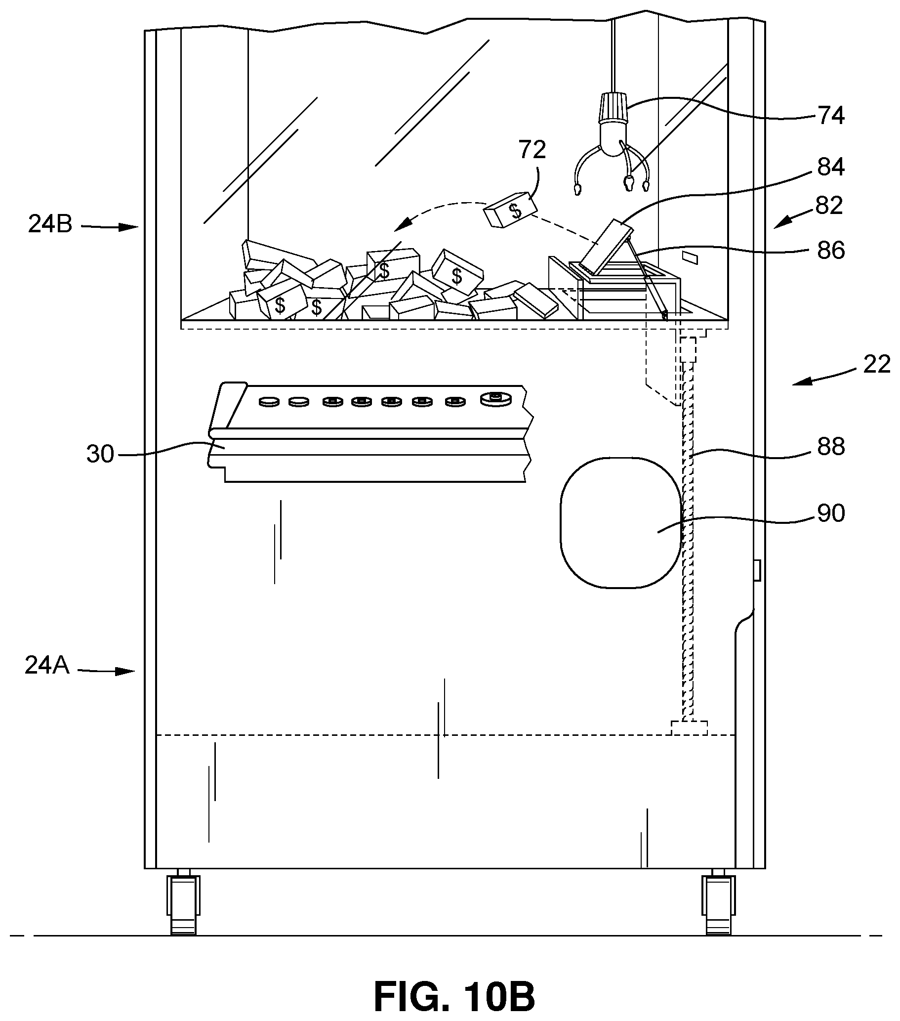 Patent US12367735 Figure 14 – Dual wagering game and amusement-style gaming unit