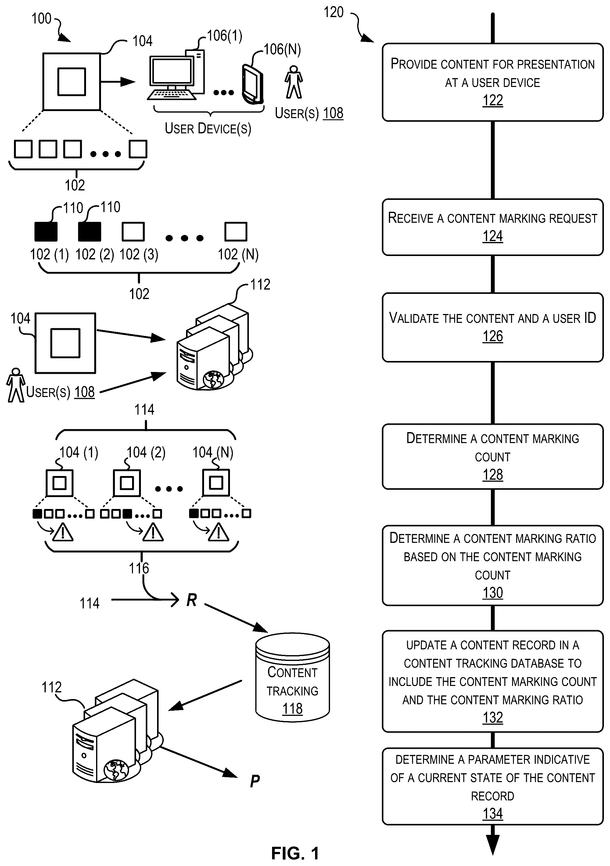 Patent US12367753 — Anomalous content marking and determination — Figure 1