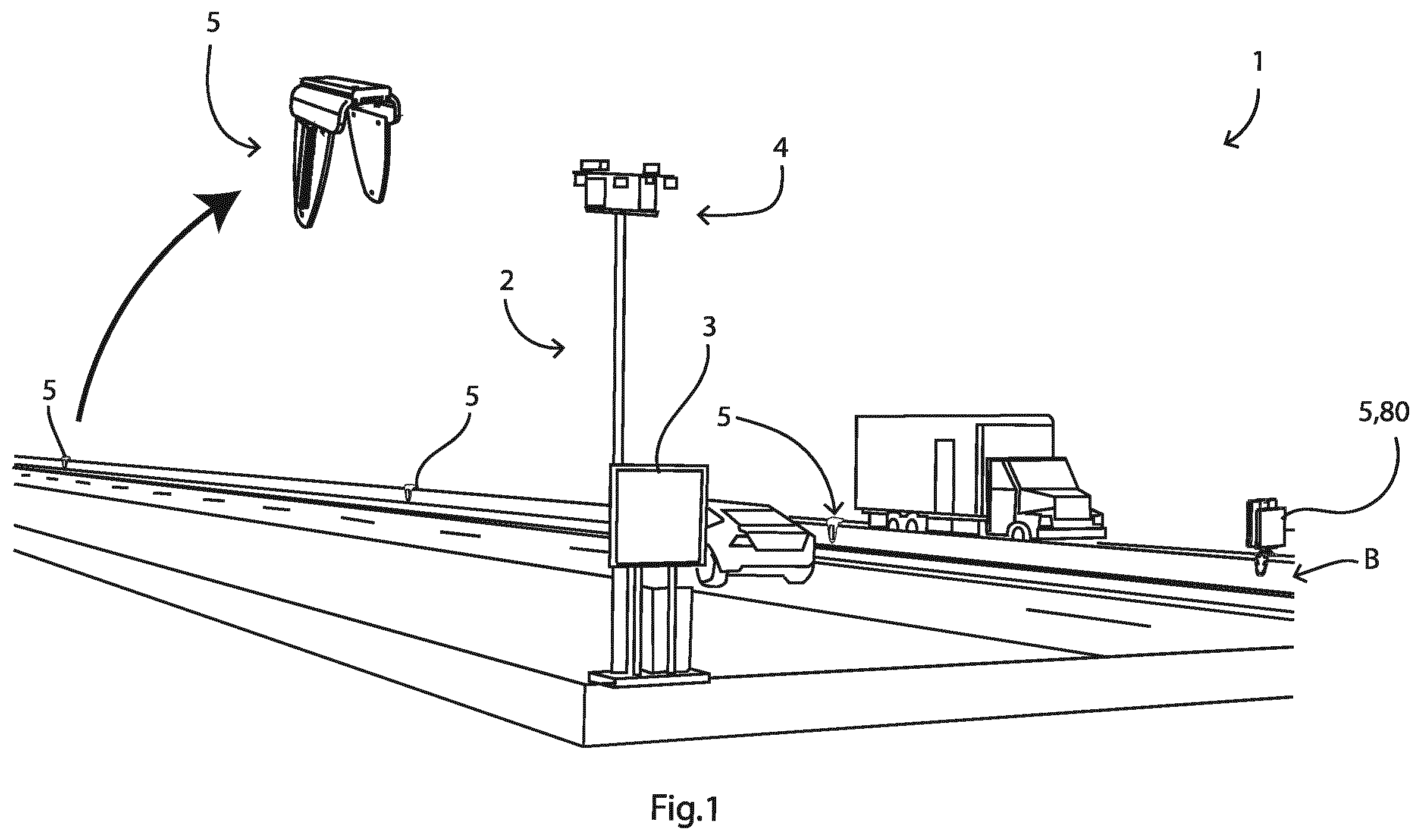 Patent US12367765 — Real time information system for road users — Figure 1