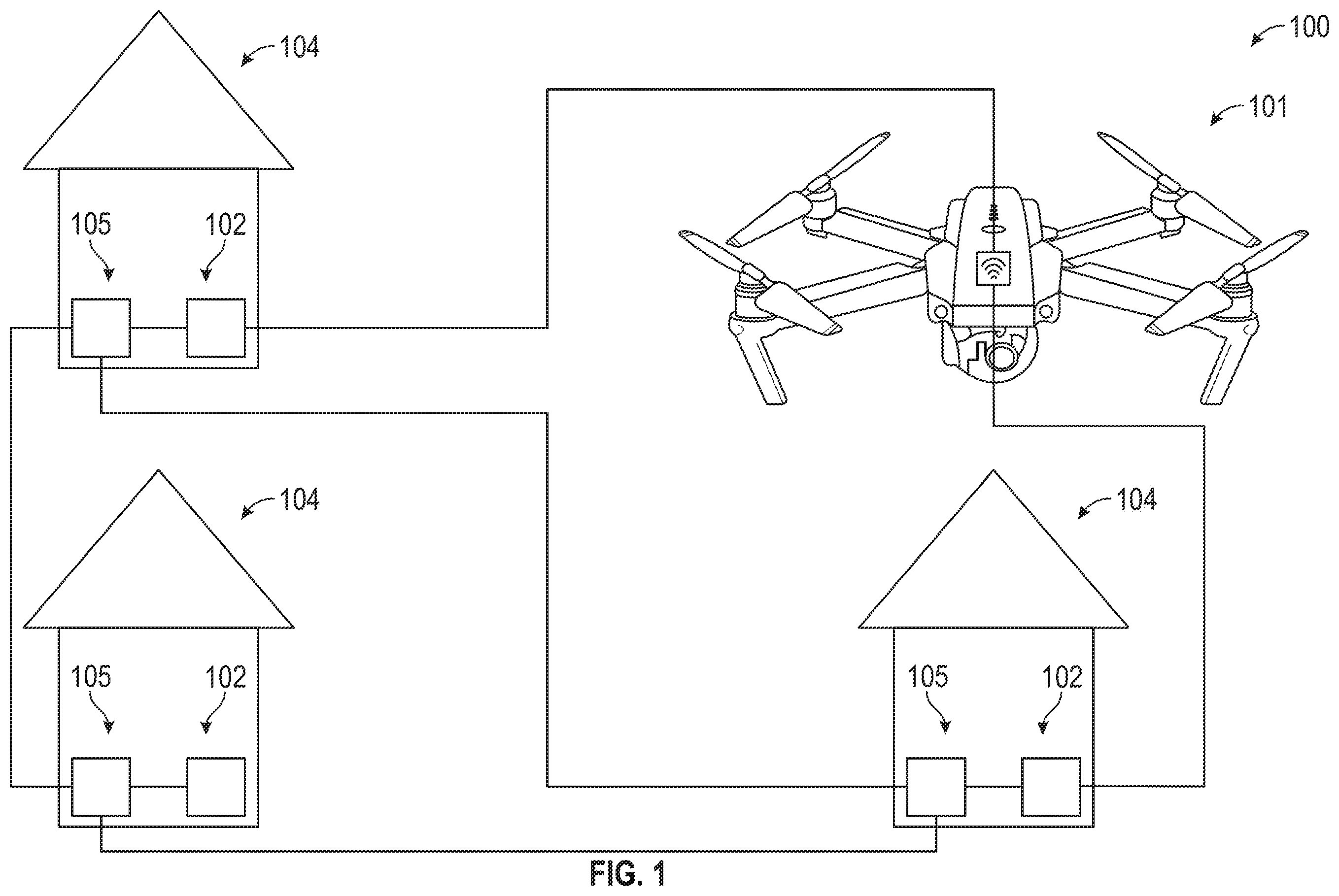 Patent US12367775 — Unmanned aerial vehicle communications system — Figure 1