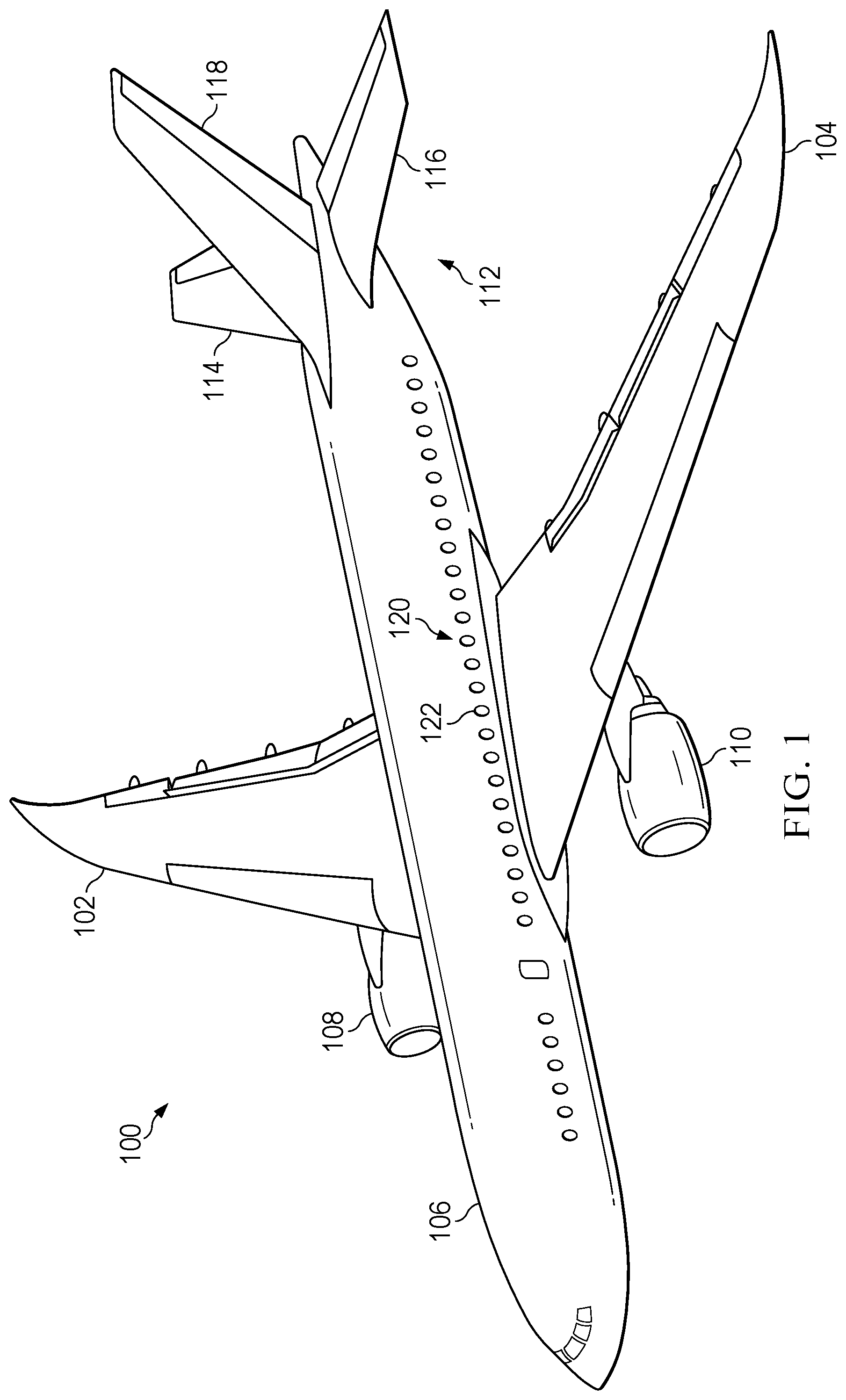 Patent US12367794 Figure 1 – Virtual window for aircraft fuselage