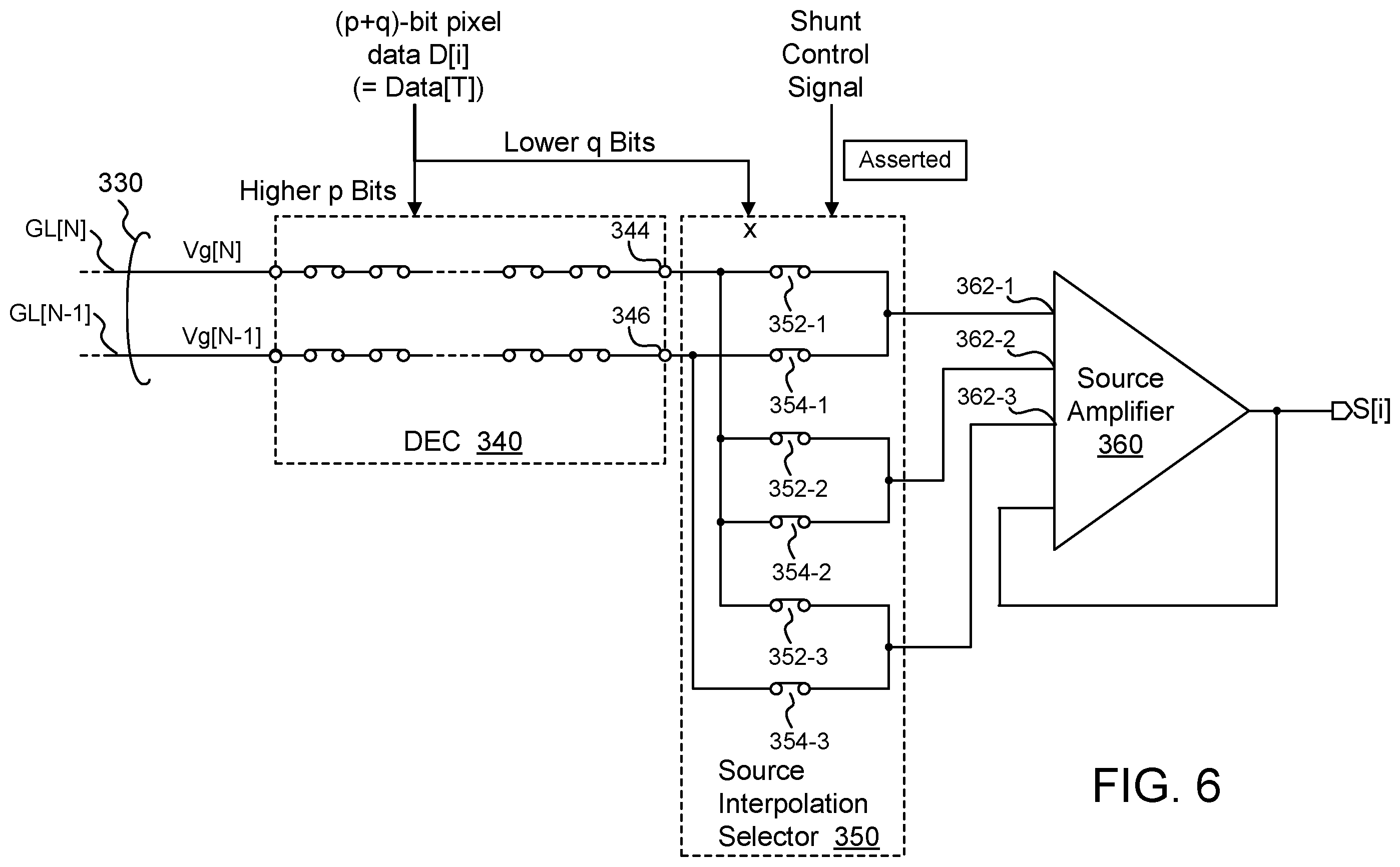 Patent US12367798 Figure 7 – Slew rate enhancement at source amplifier inputs
