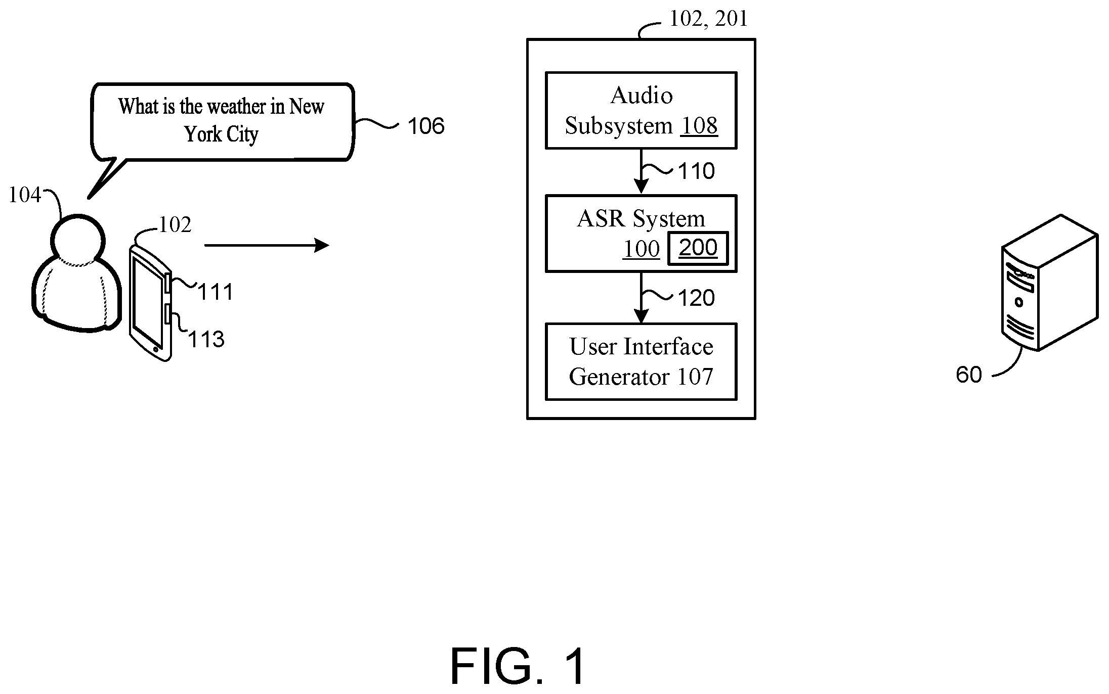 Patent US12367865 — Exploring heterogeneous characteristics of layers in ASR models for more efficient training — Figure 1