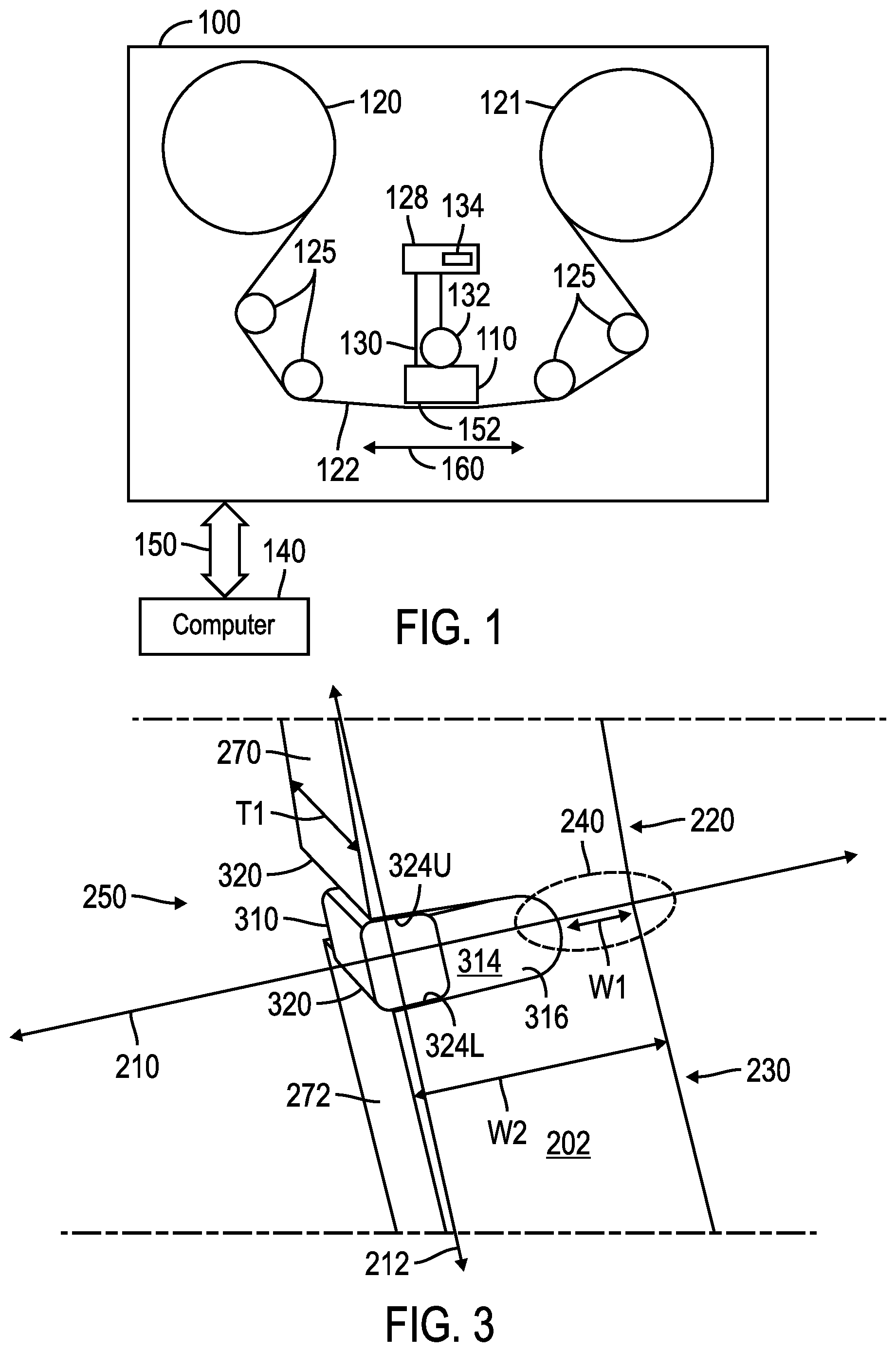 Patent US12367901 Figure 1 – Segmented tape head