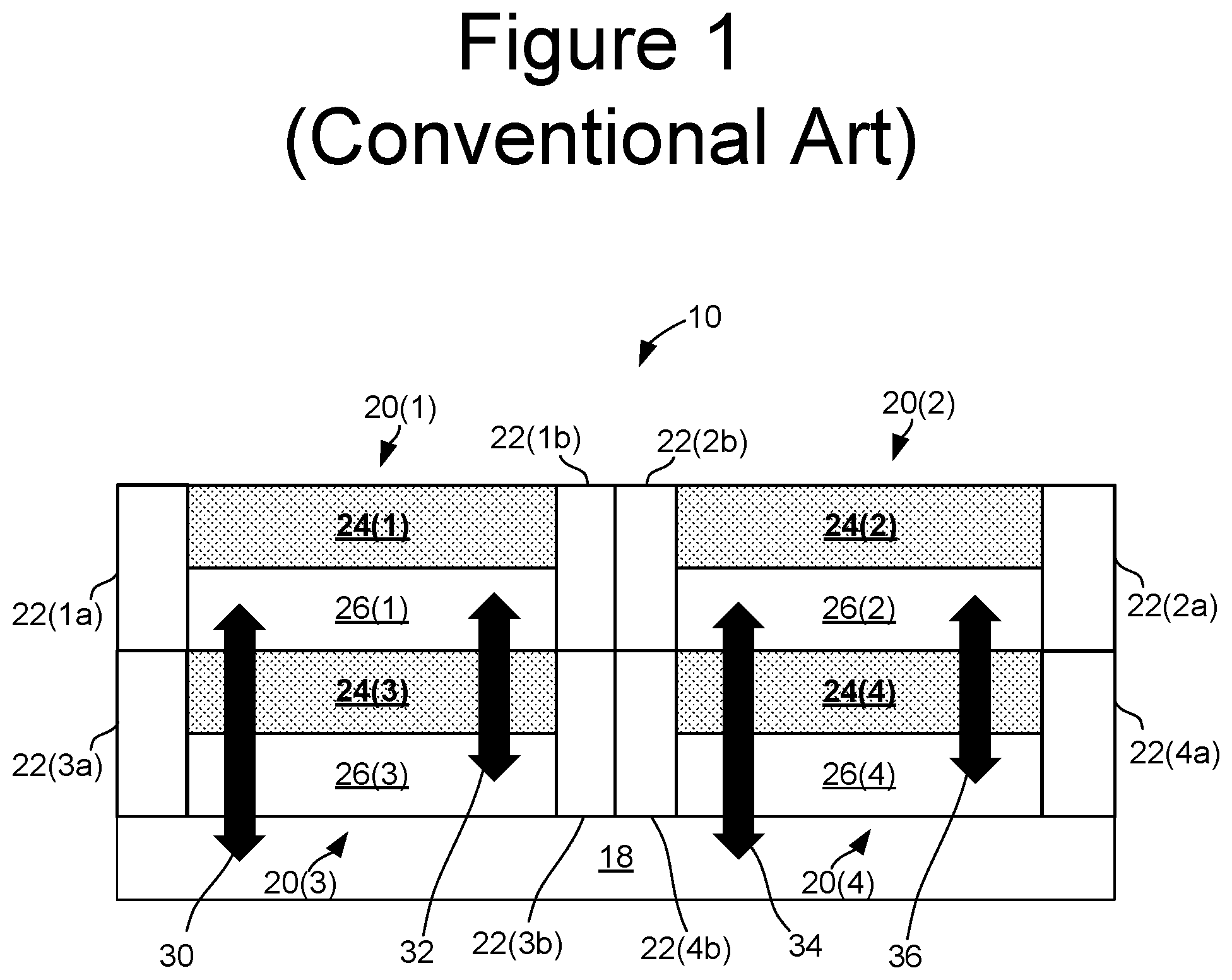 Patent US12367931 — Stacked column floorplan for NAND — Figure 1