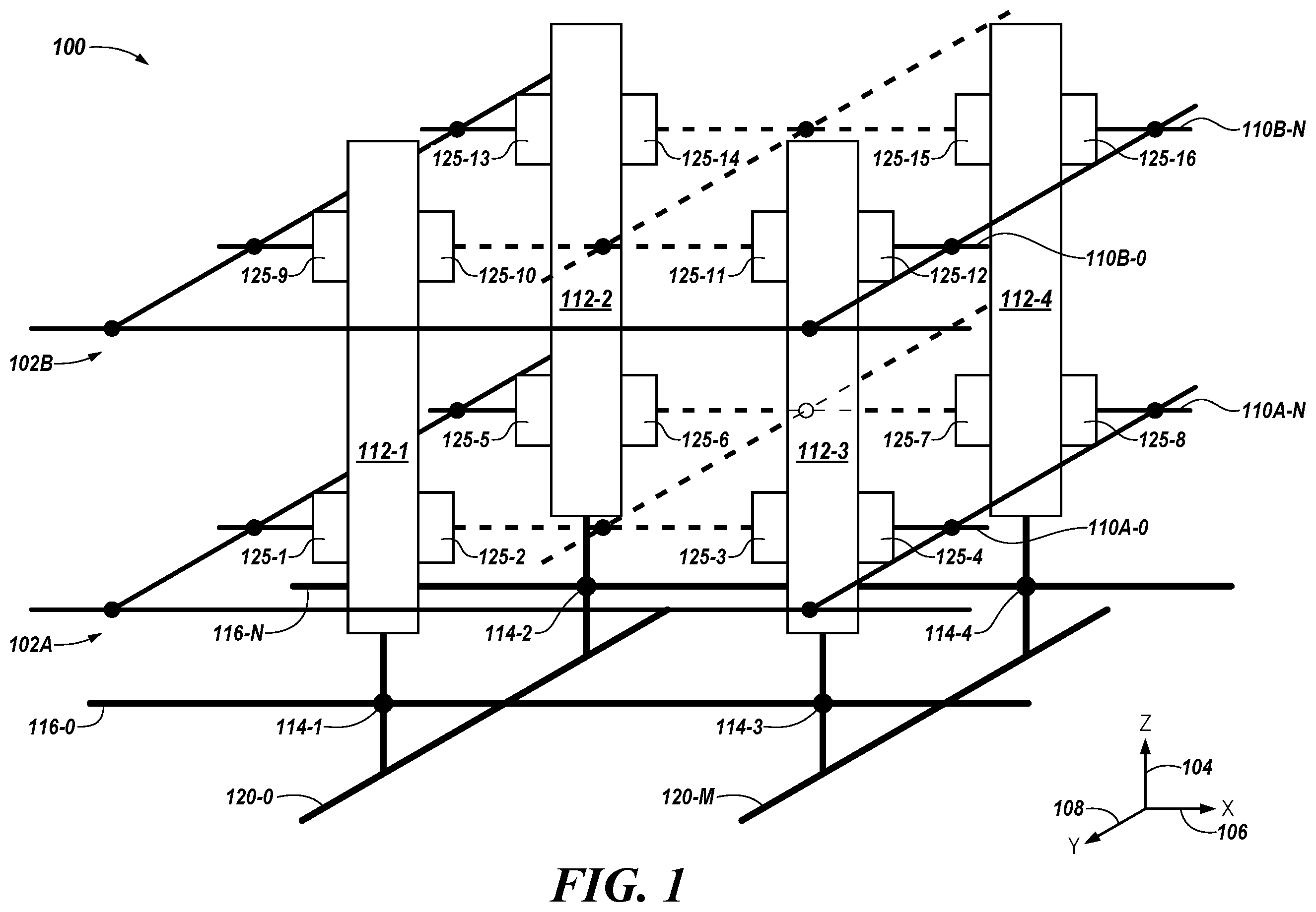 Patent US12367933 — Unipolar programming of memory cells — Figure 1
