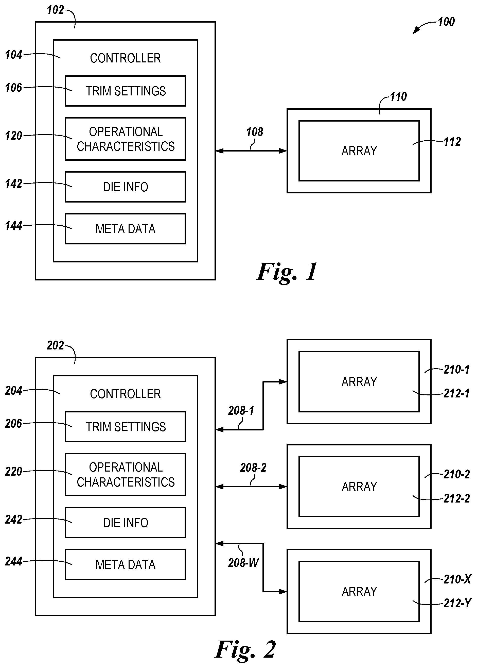 Patent US12367942 Figure 1 – Trim setting determination for a memory device