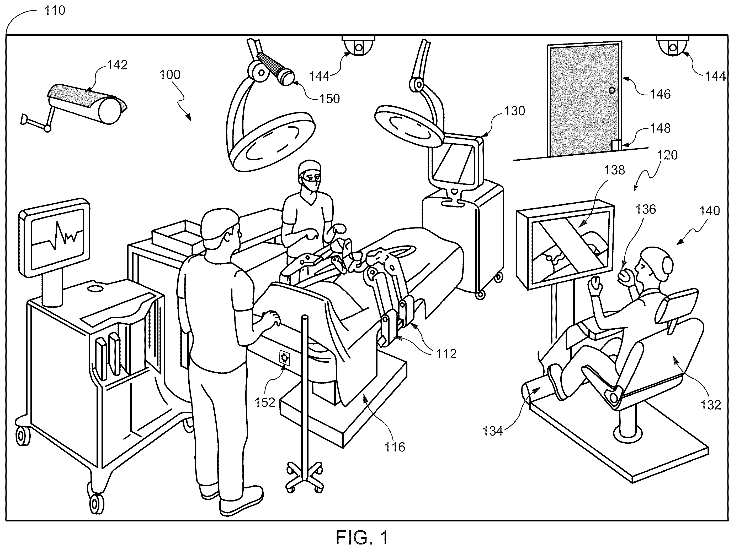 Patent US12367970 — Method and system for extracting an actual surgical duration from a total operating room (OR) time of a surgical procedure — Figure 1