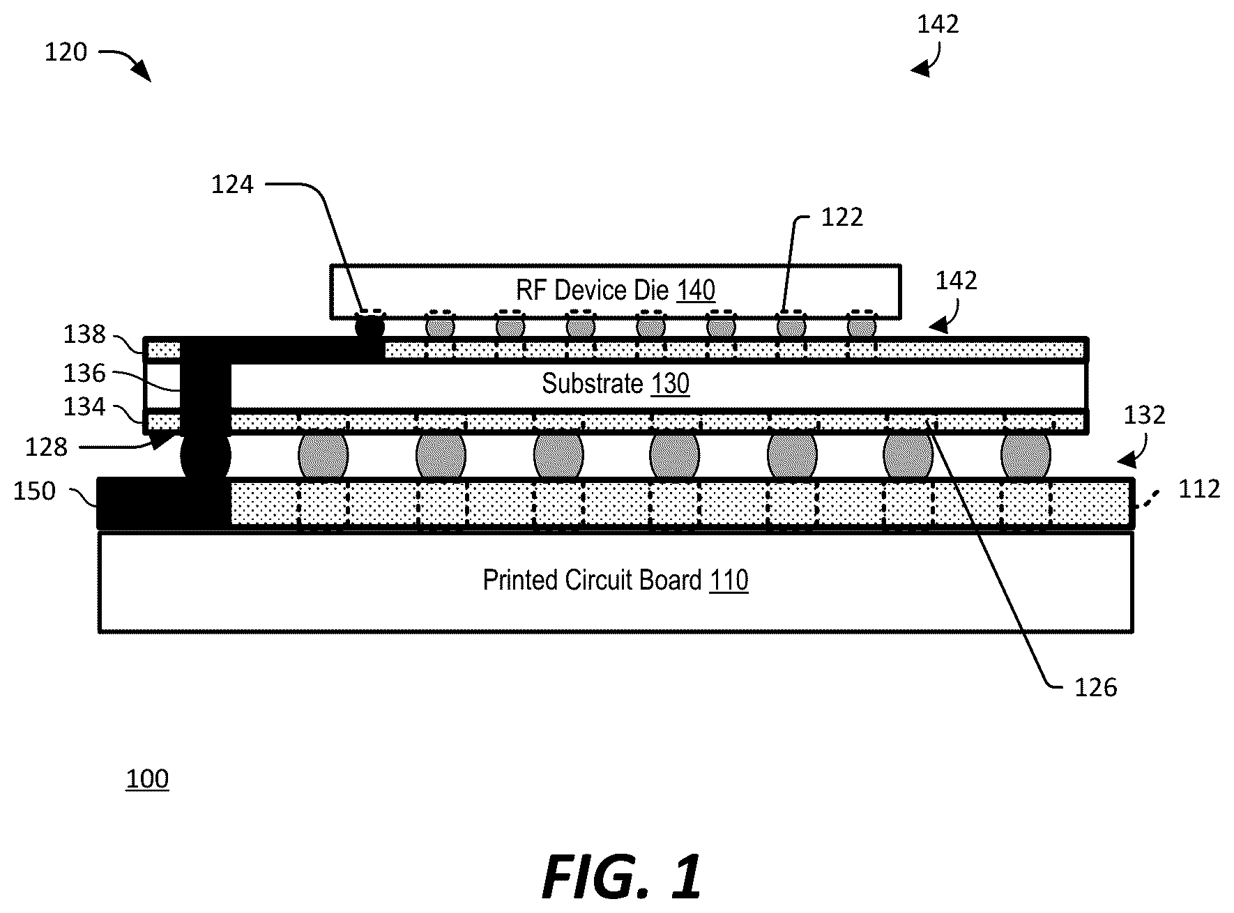 Patent US12368118 — Integrated millimeter-wave dual-mode matching network — Figure 1