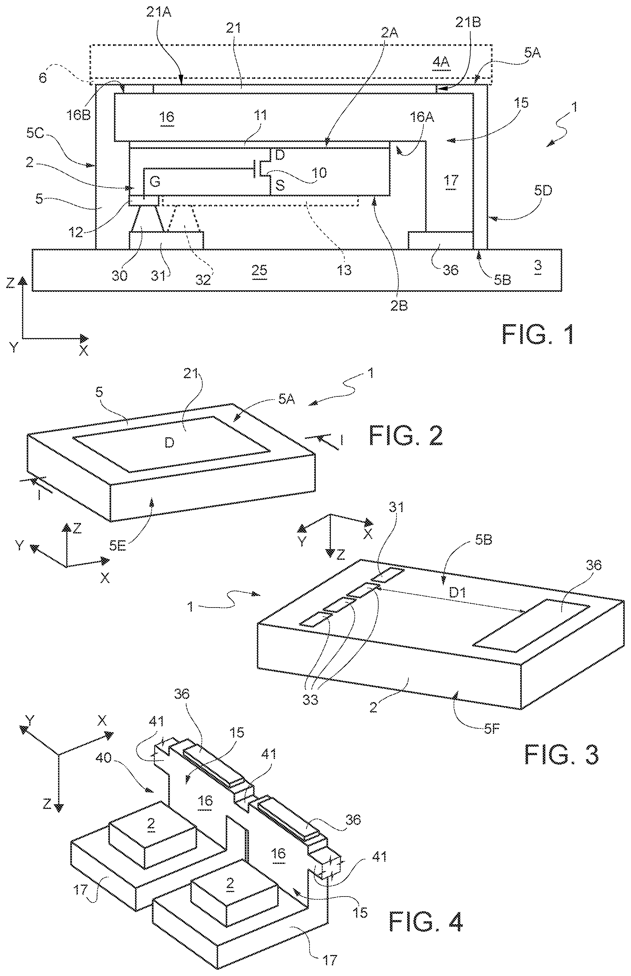 Patent US12368126 — High thermal dissipation, packaged electronic device and manufacturing process thereof — Figure 1