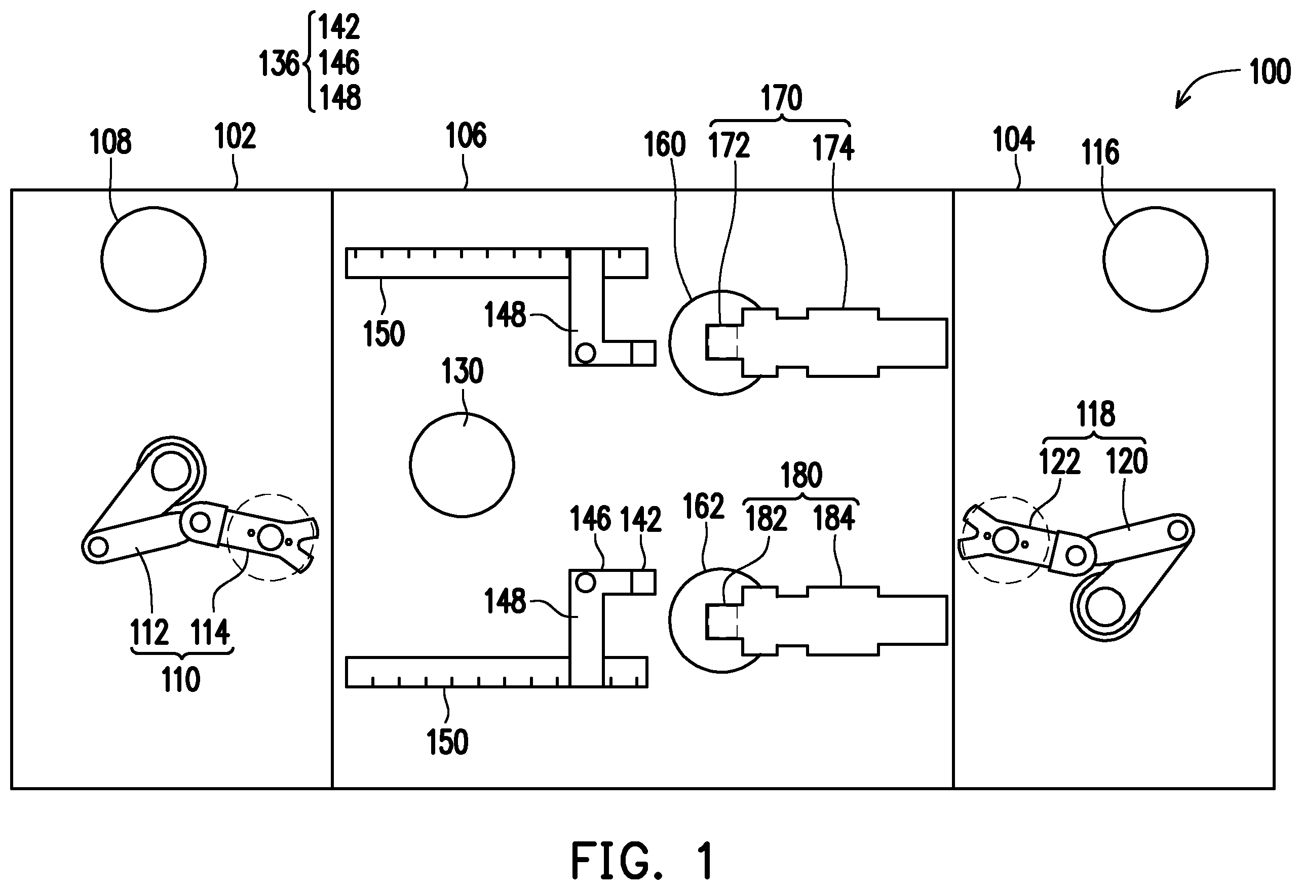 Patent US12368128 Figure 1 – Device bonding apparatus and method of manufacturing a package using the apparatus