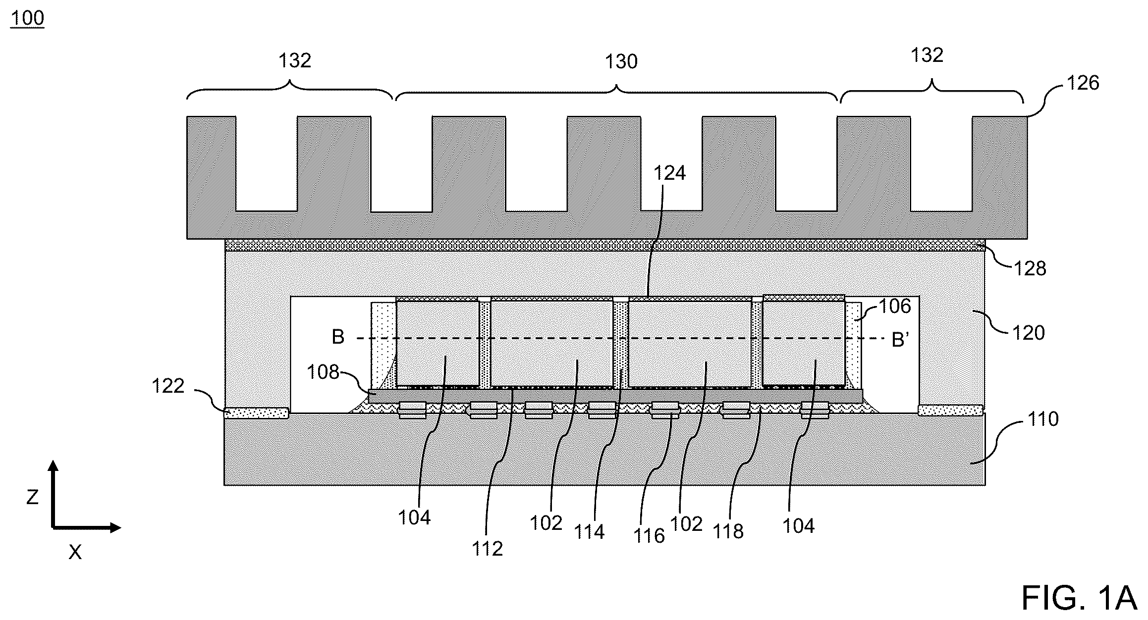 Patent US12368142 — Double side integration semiconductor package and method of forming the same — Figure 1