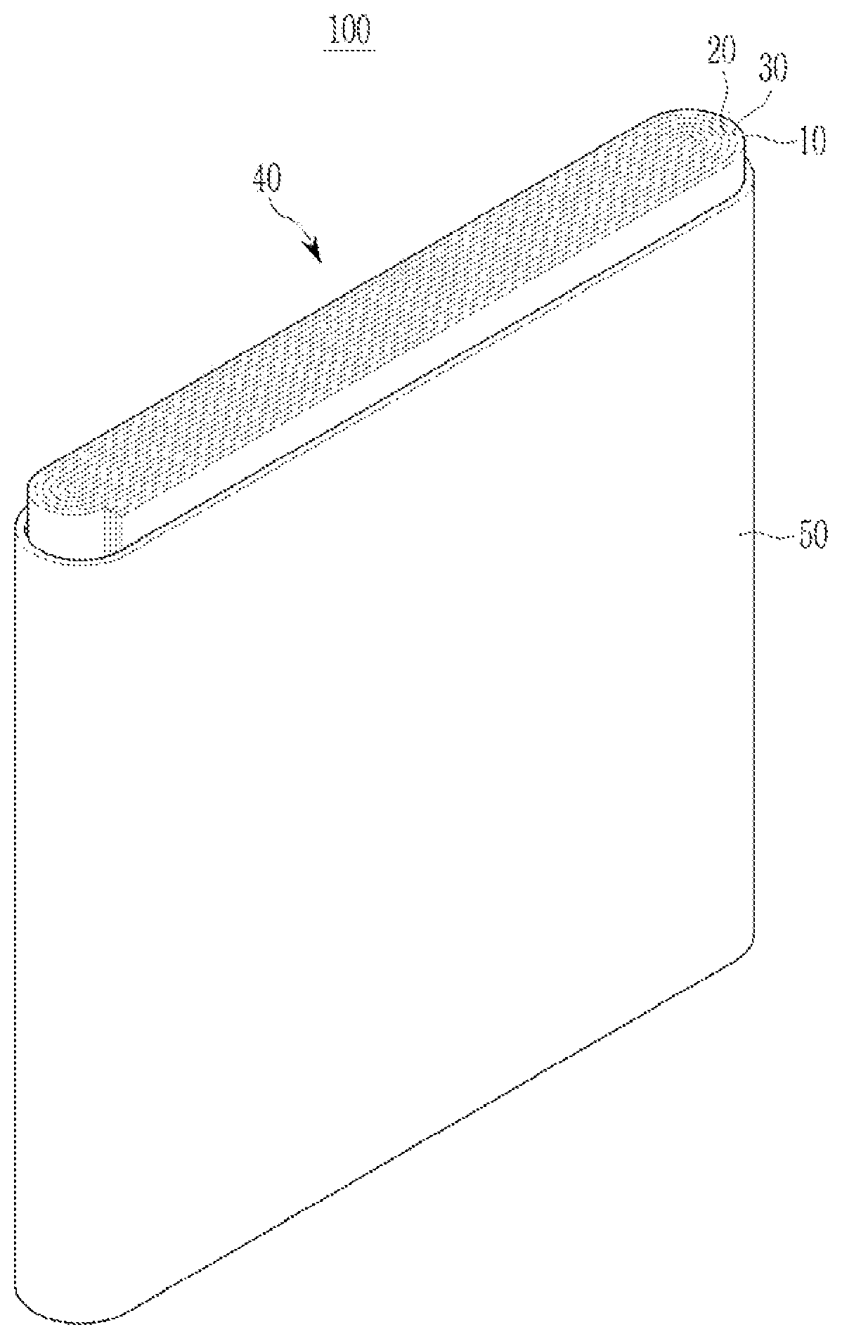 Patent US12368153 — Negative active material and rechargeable lithium battery including same — Figure 1