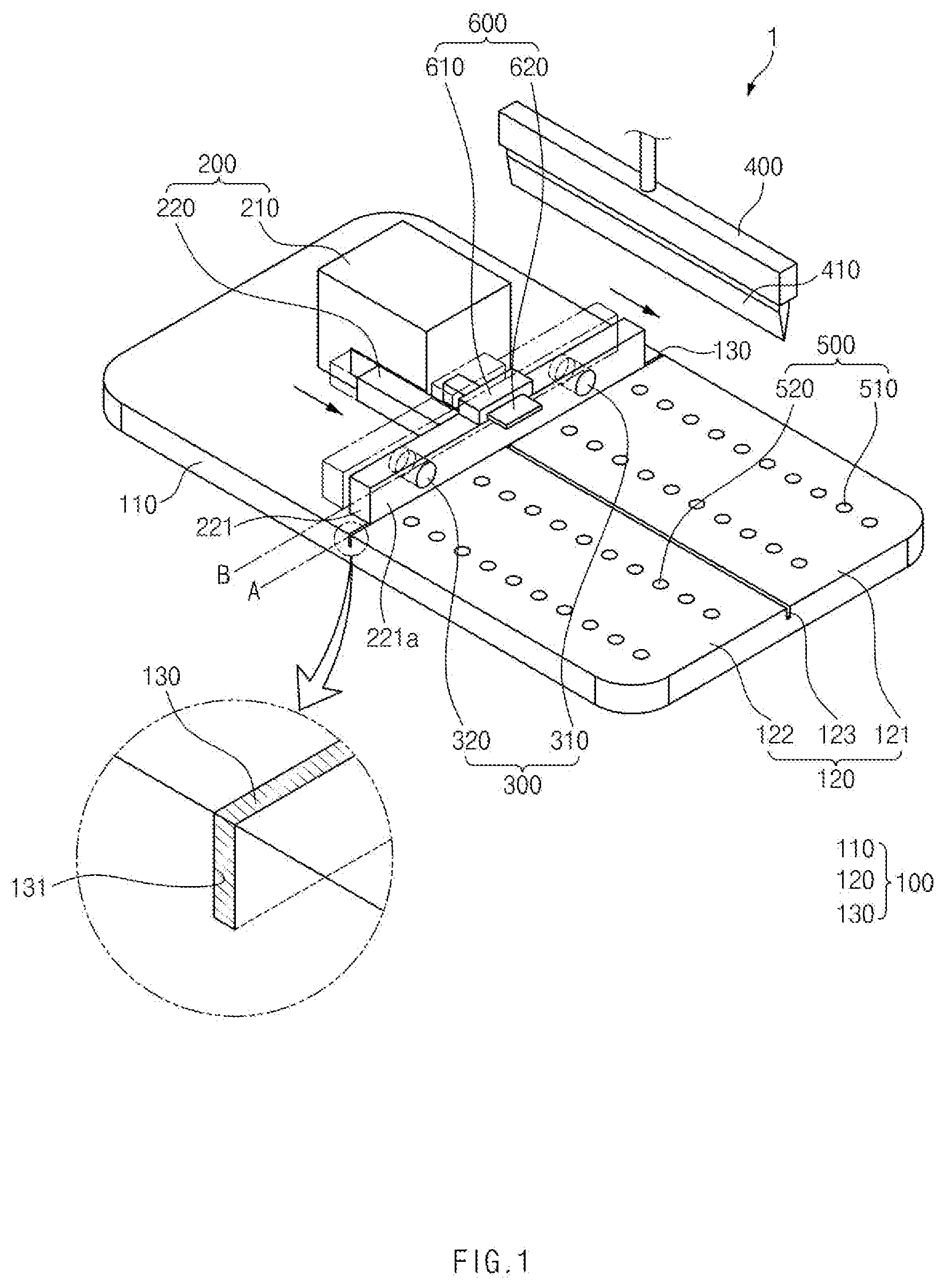 Patent US12368179 — Electrode connecting device, electrode connecting method, and notching machine comprising same — Figure 1
