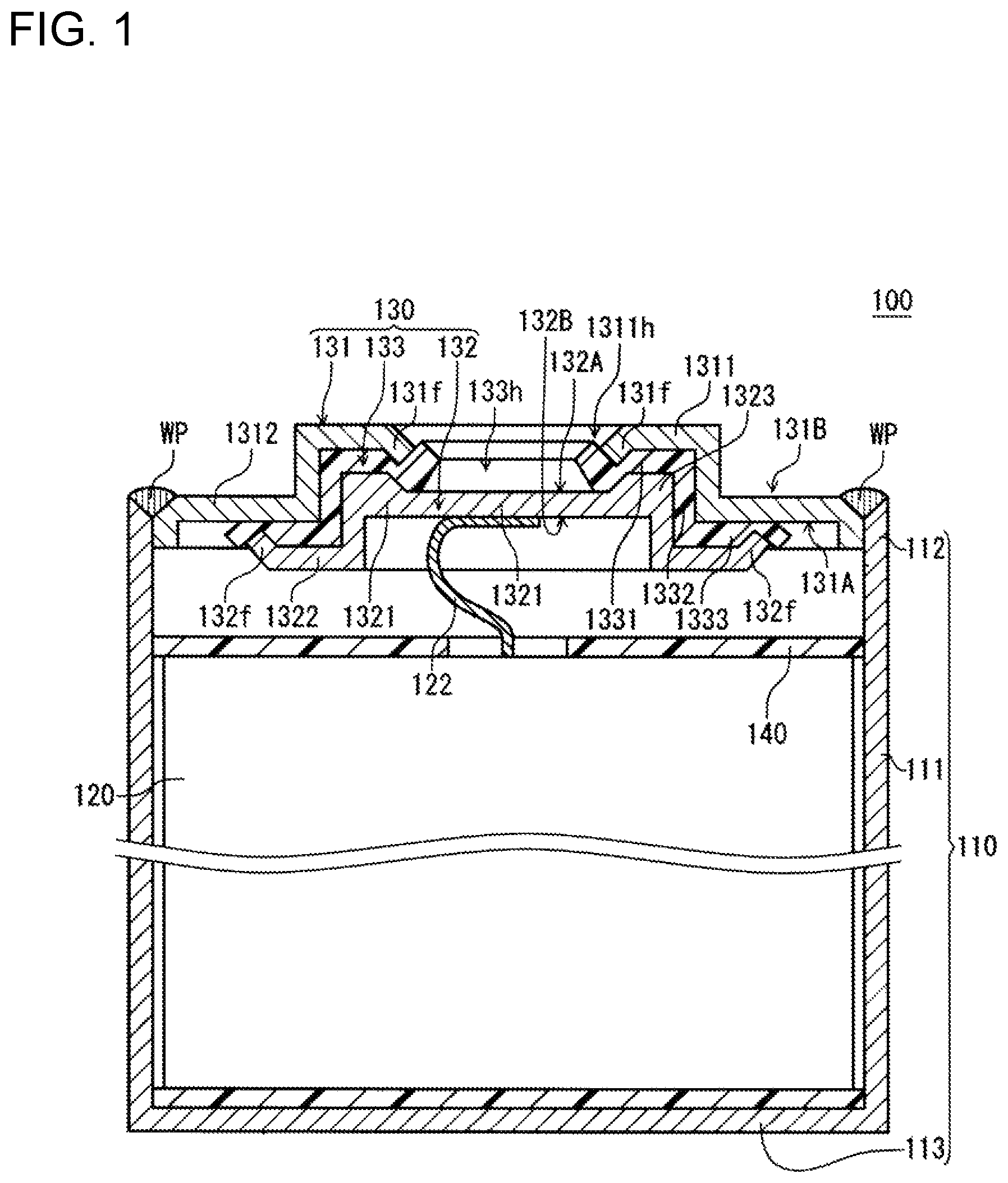 Patent US12368199 — Power storage device — Figure 1