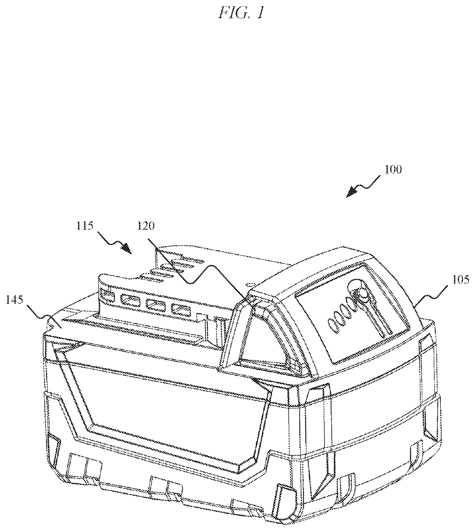 Patent US12368205 — Support member for battery pack top housing — Figure 1