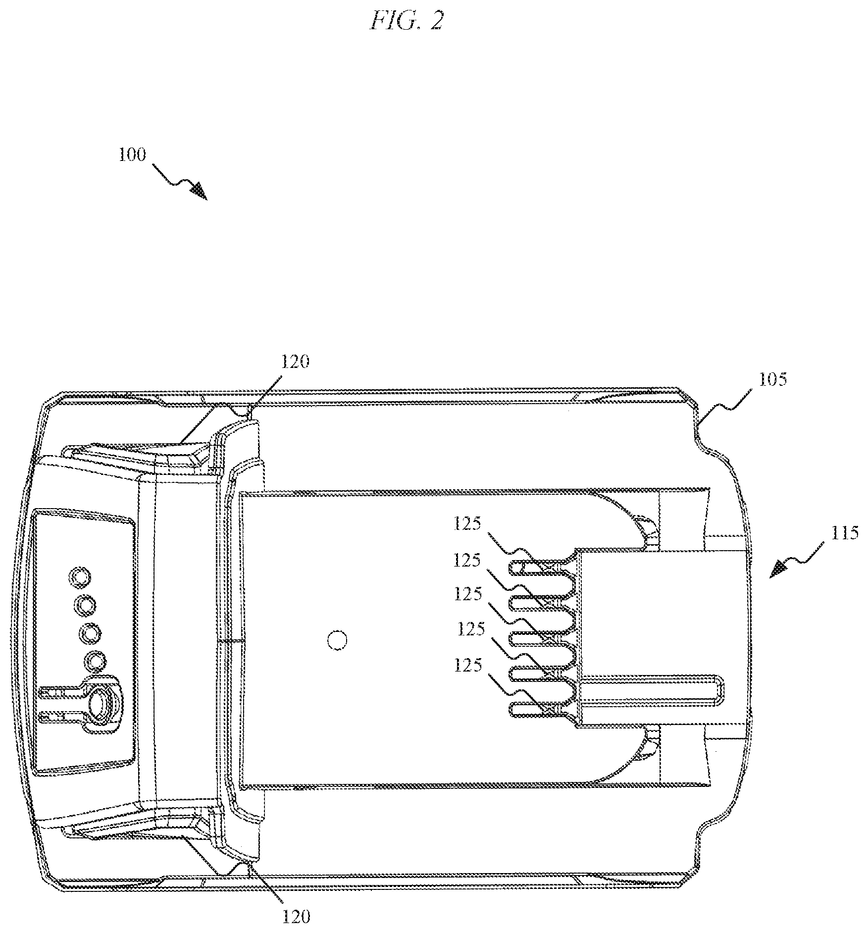 Patent US12368205 Figure 2 – Support member for battery pack top housing