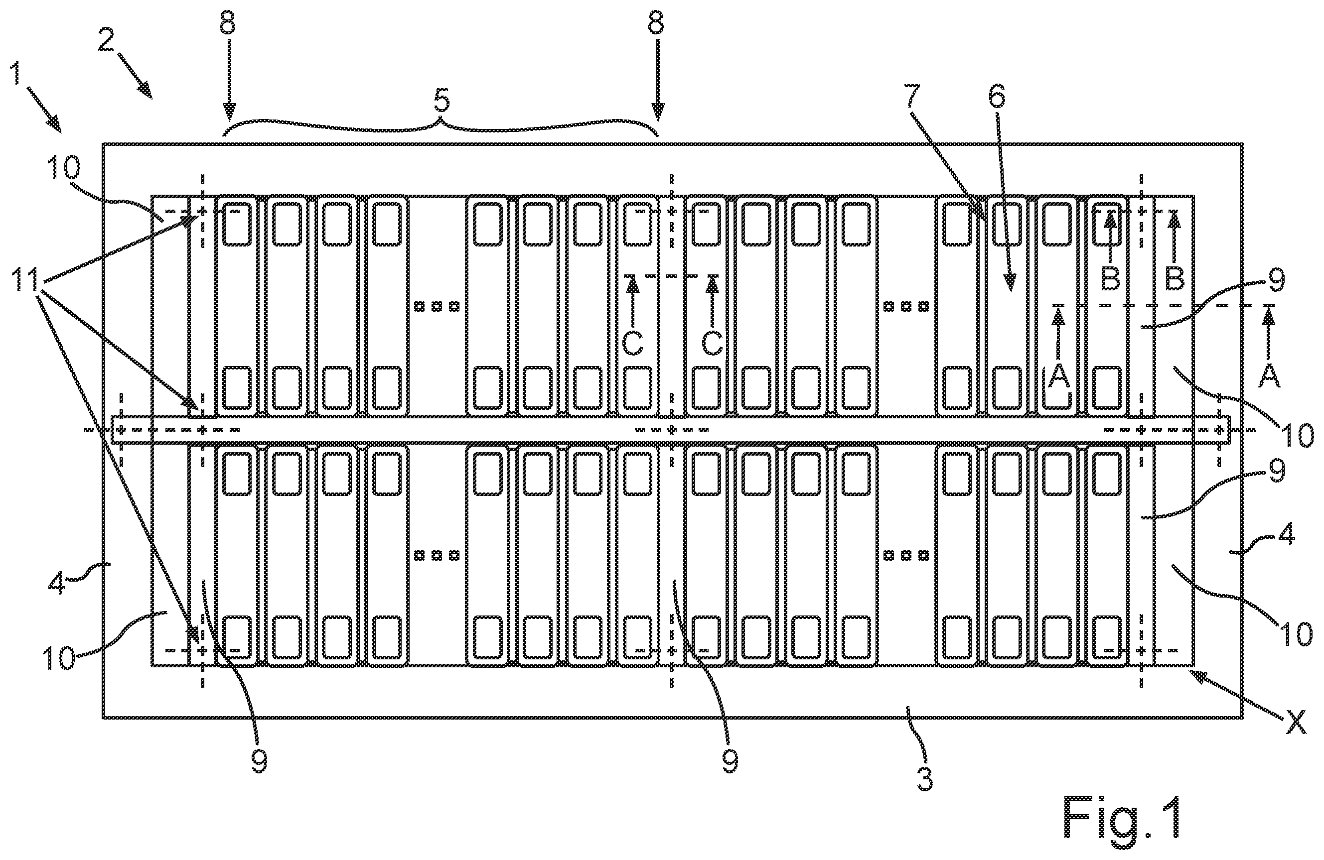 Patent US12368206 — Energy storage device for storing electrical energy, method for manufacturing an energy storage device, and motor vehicle — Figure 1