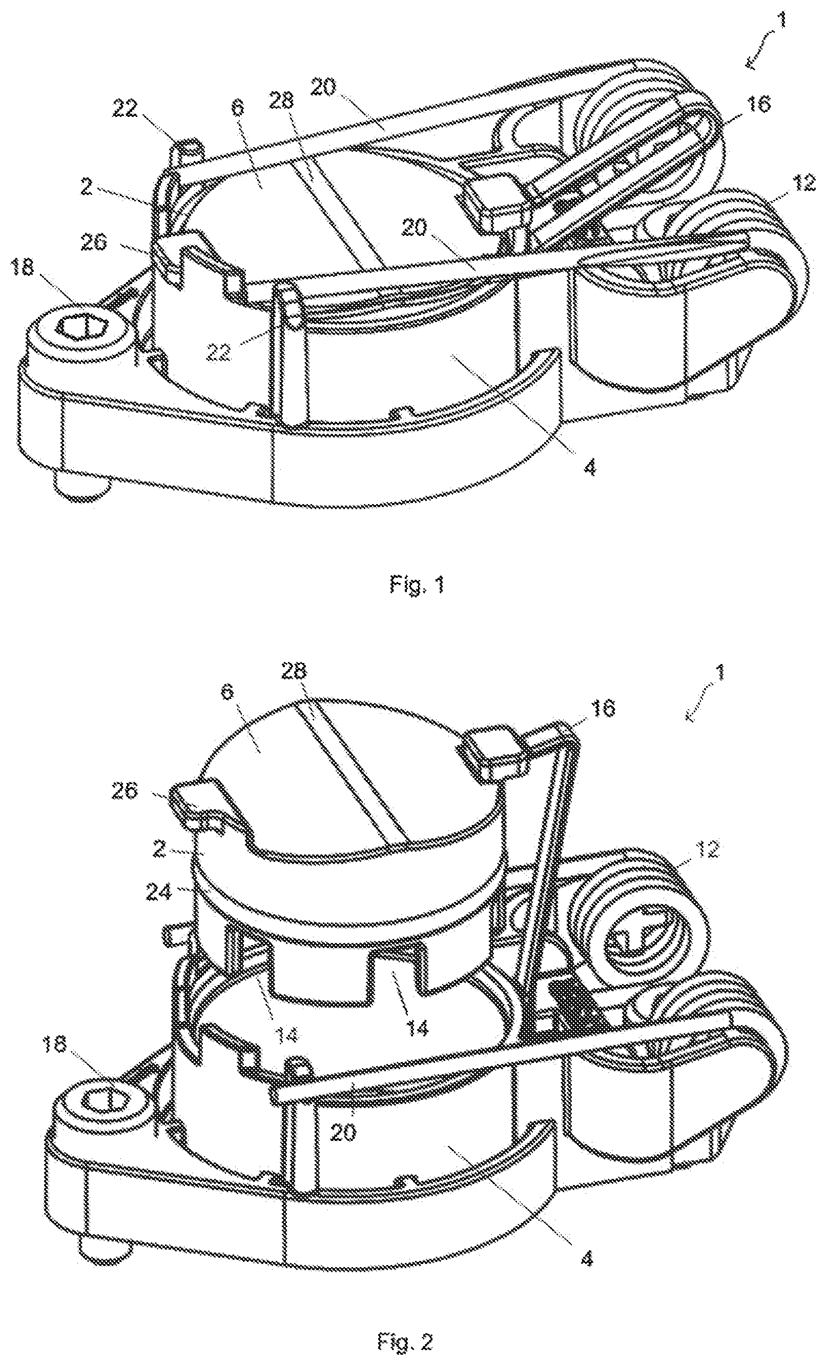 Patent US12368208 — Protective device for a housing — Figure 1