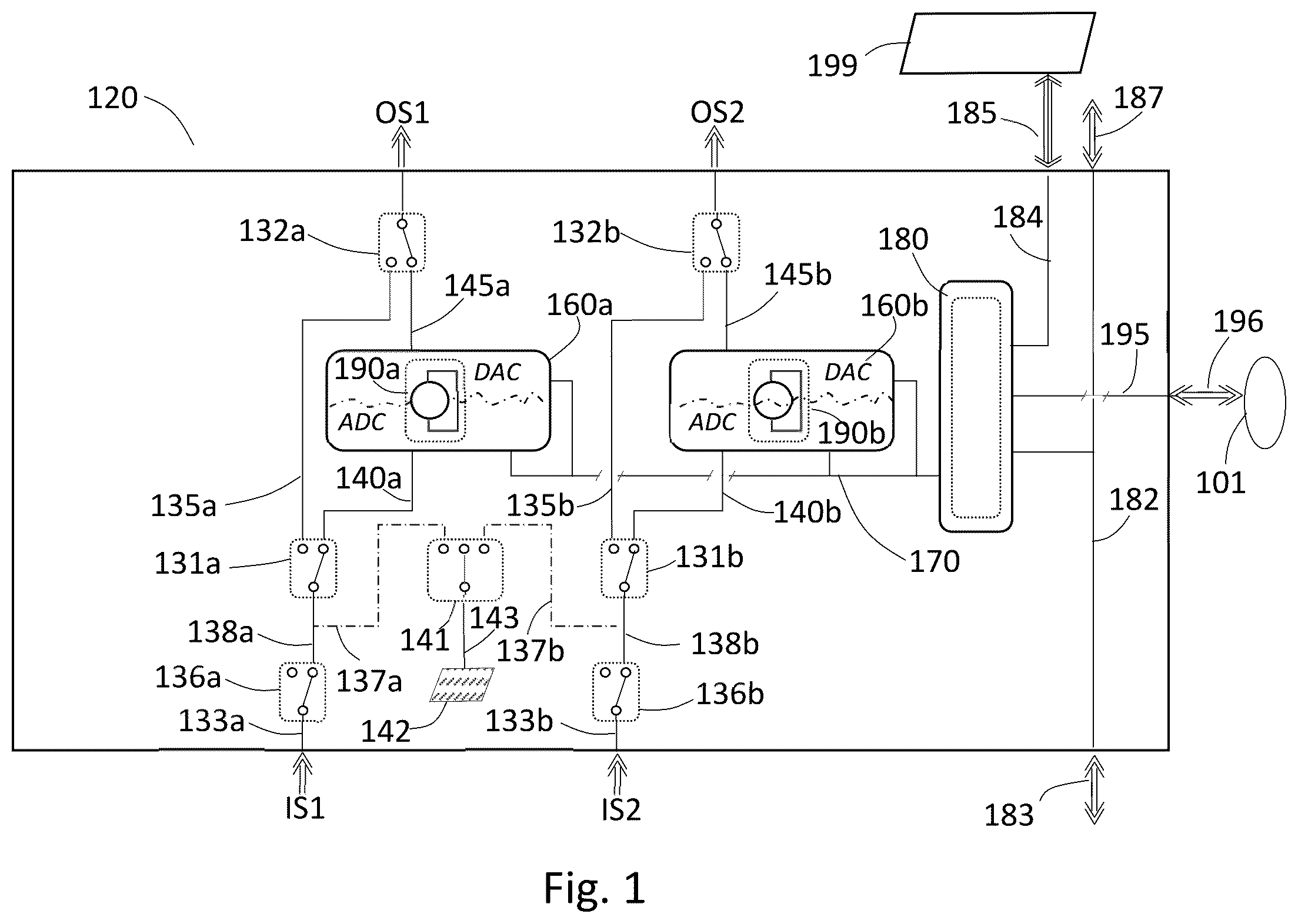 Patent US12368223 — Fault protected signal splitter apparatus — Figure 1