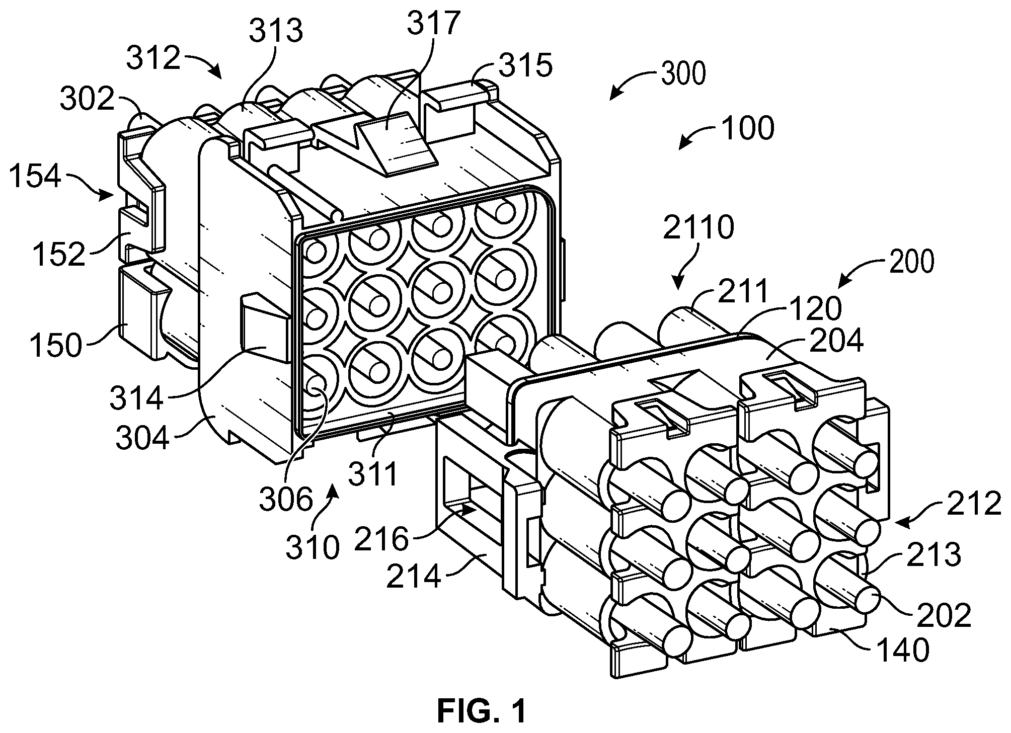 Patent US12368262 — Electrical connector system — Figure 1